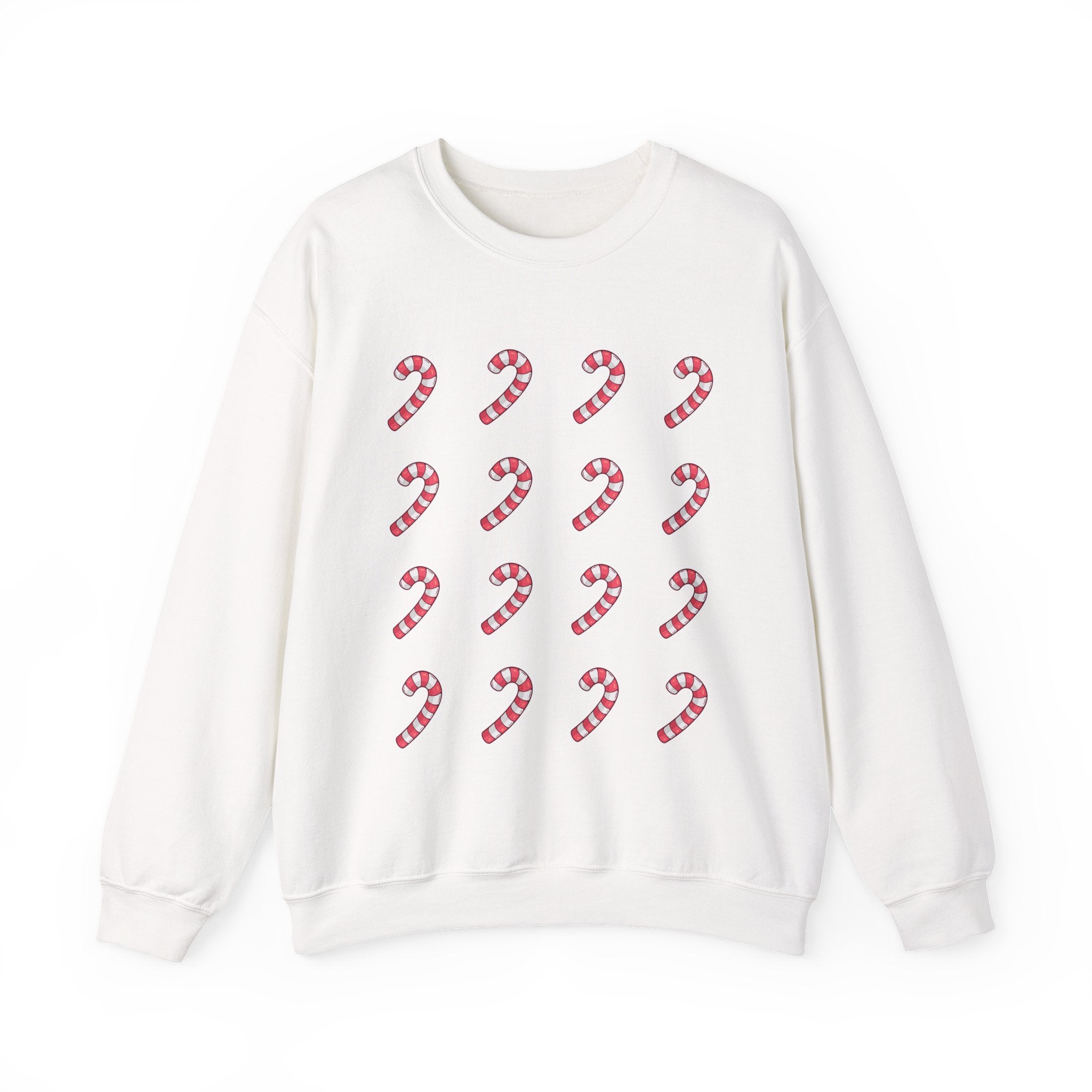 Candy Cane Pattern Crewneck Sweatshirt