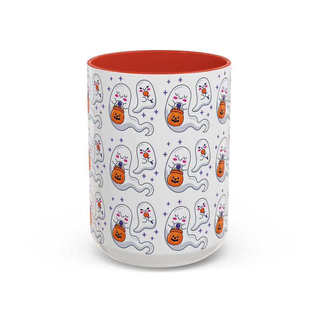 Halloween Ghosts Holding Treats Accent Coffee Mug (11, 15oz)