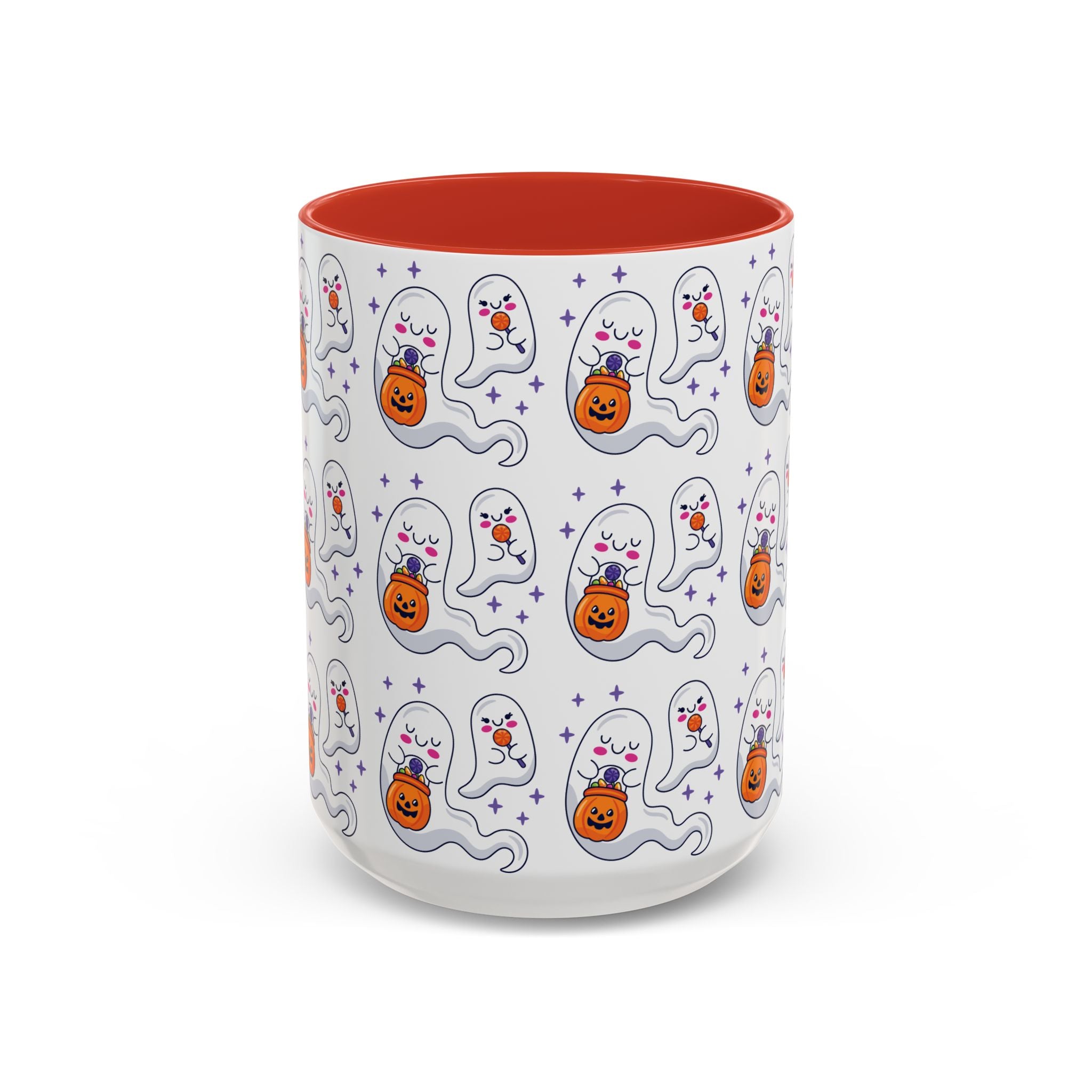 Halloween Ghosts Holding Treats Accent Coffee Mug (11, 15oz)