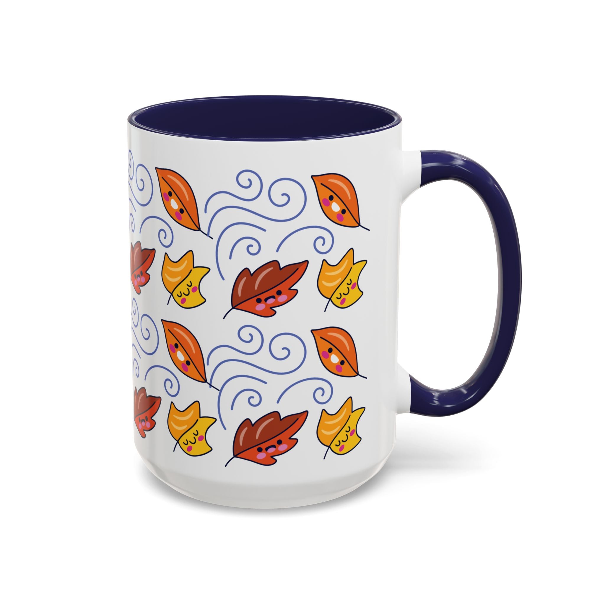 Leaves and Wind Accent Coffee Mug (11, 15oz)