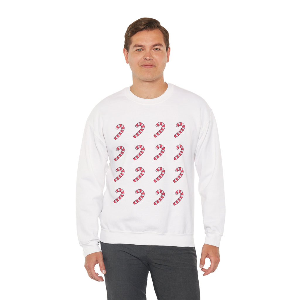 Candy Cane Pattern Crewneck Sweatshirt