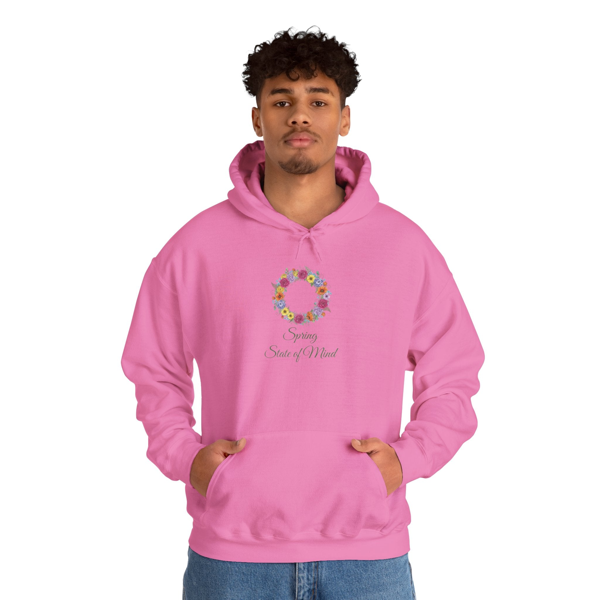 ''Spring State of Mind'' Hoodie —  Floral Wreath Spring Pullover