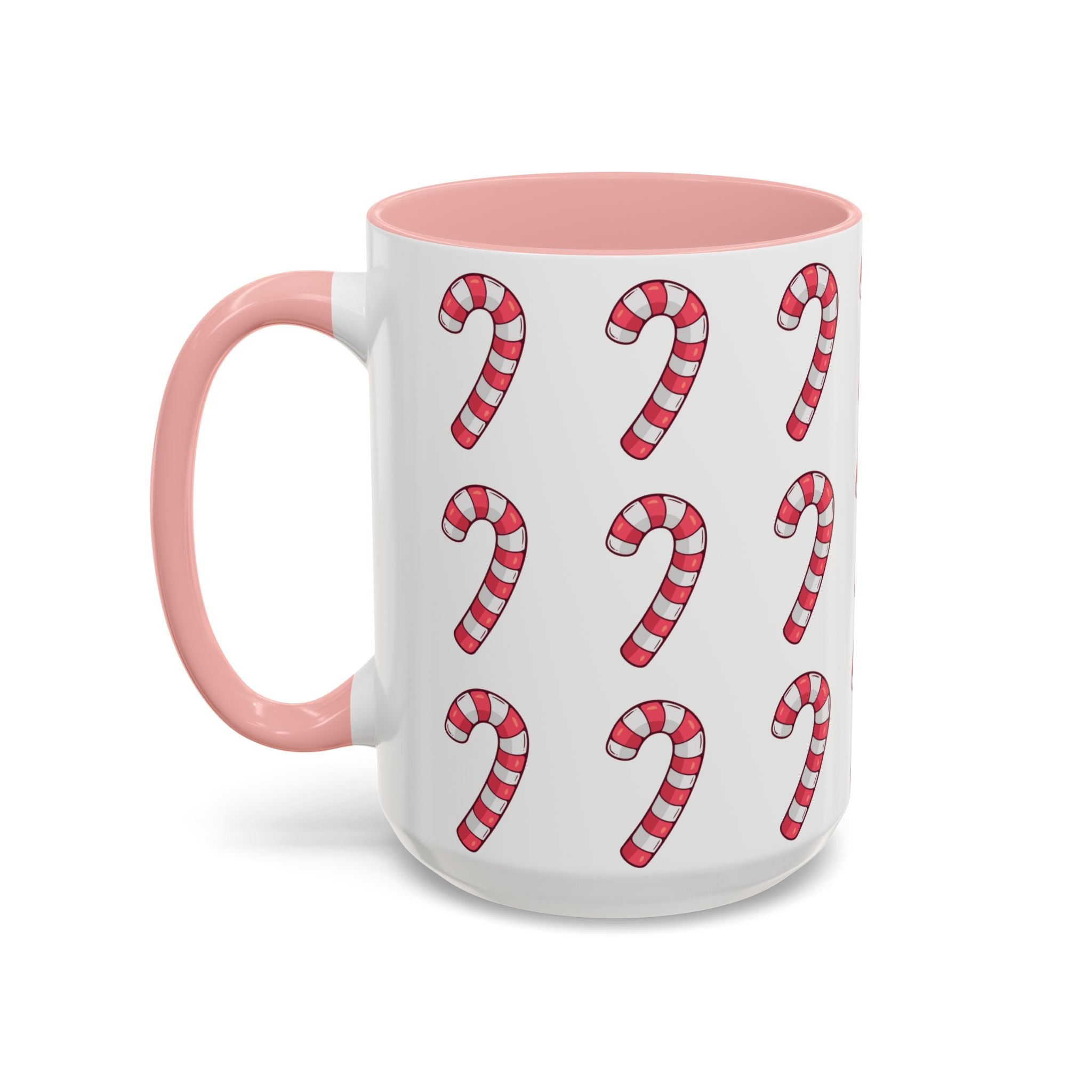 Candy Cane Pattern Accent Coffee Mug (11/15oz)