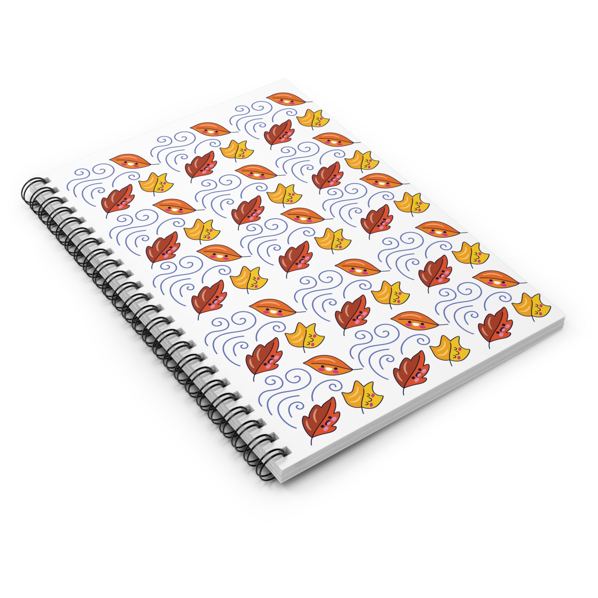 Leaves and Wind Spiral Notebook - Ruled Line