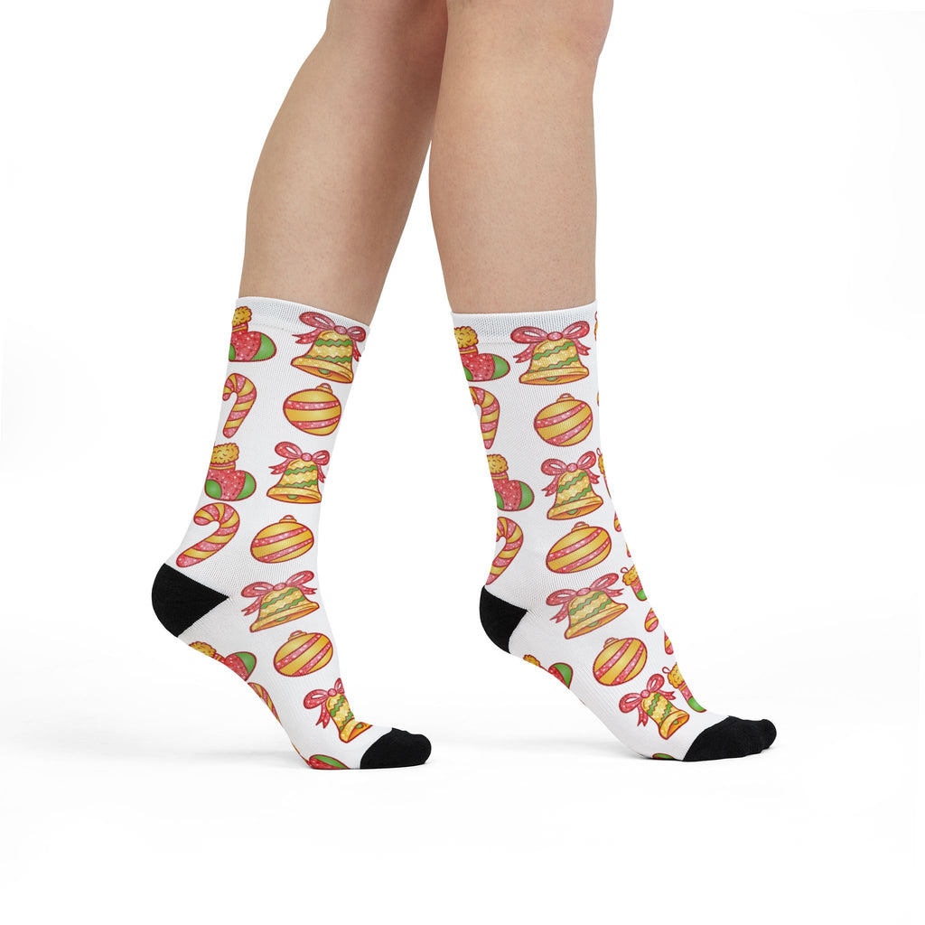 Christmas Pattern Sublimation Crew Socks