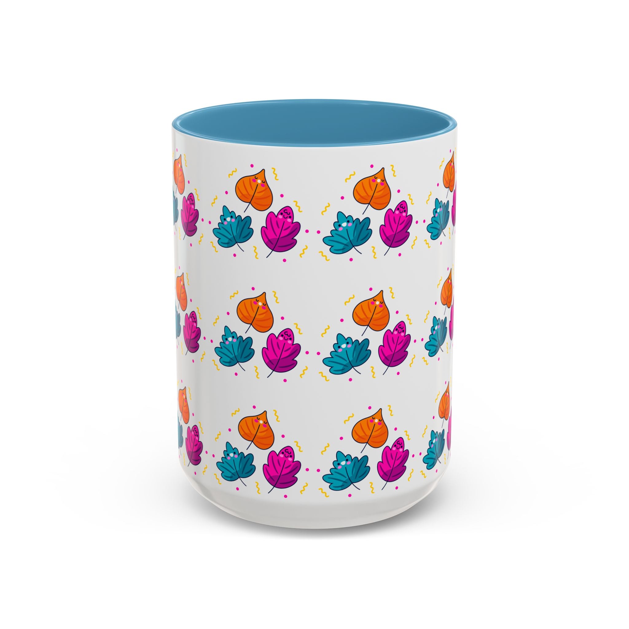 Bright Vibrant Leaves Accent Coffee Mug (11, 15 oz)