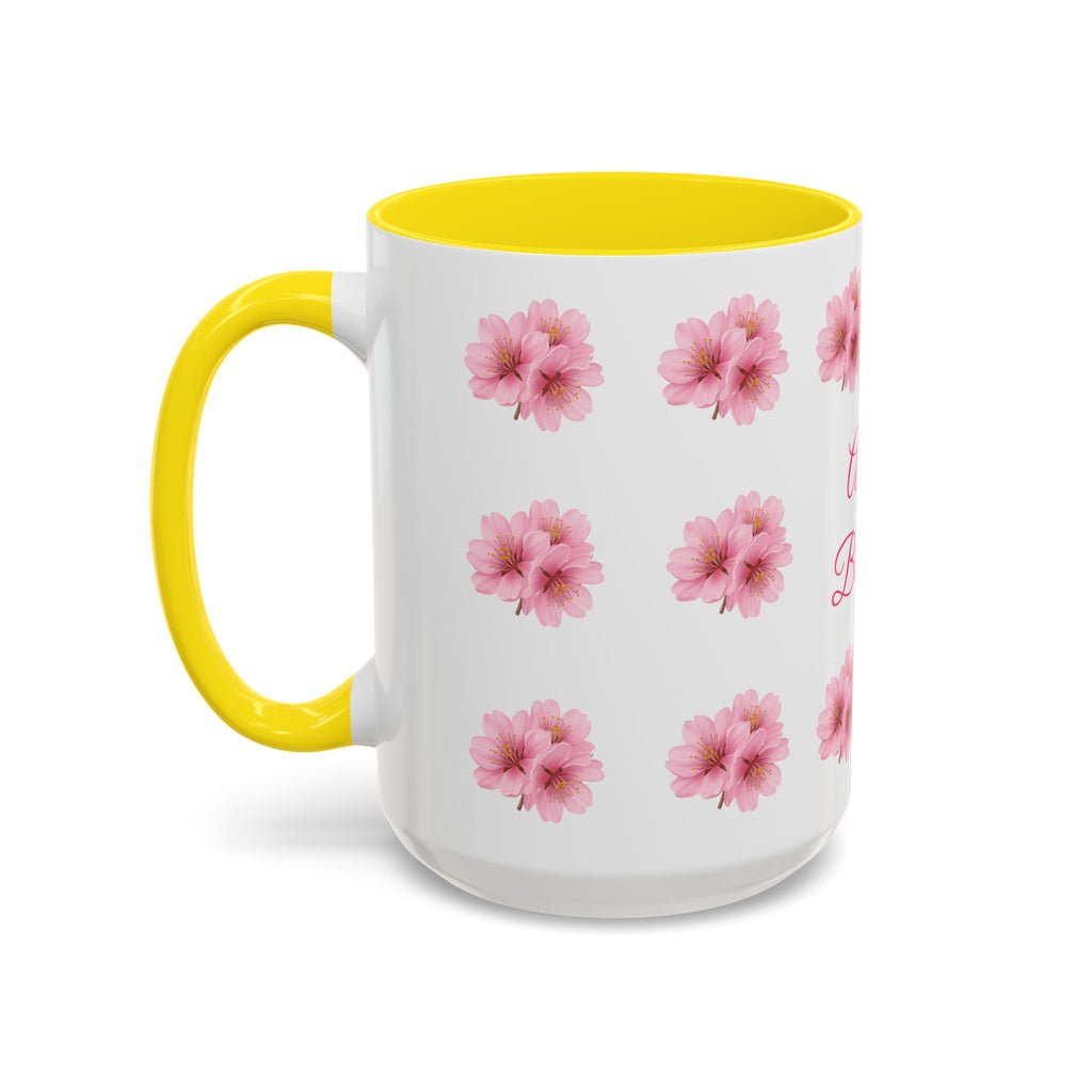 ''Always Blooming'' Pink Floral Coffee Mug — Pink Flower Spring Mug (11/15oz)