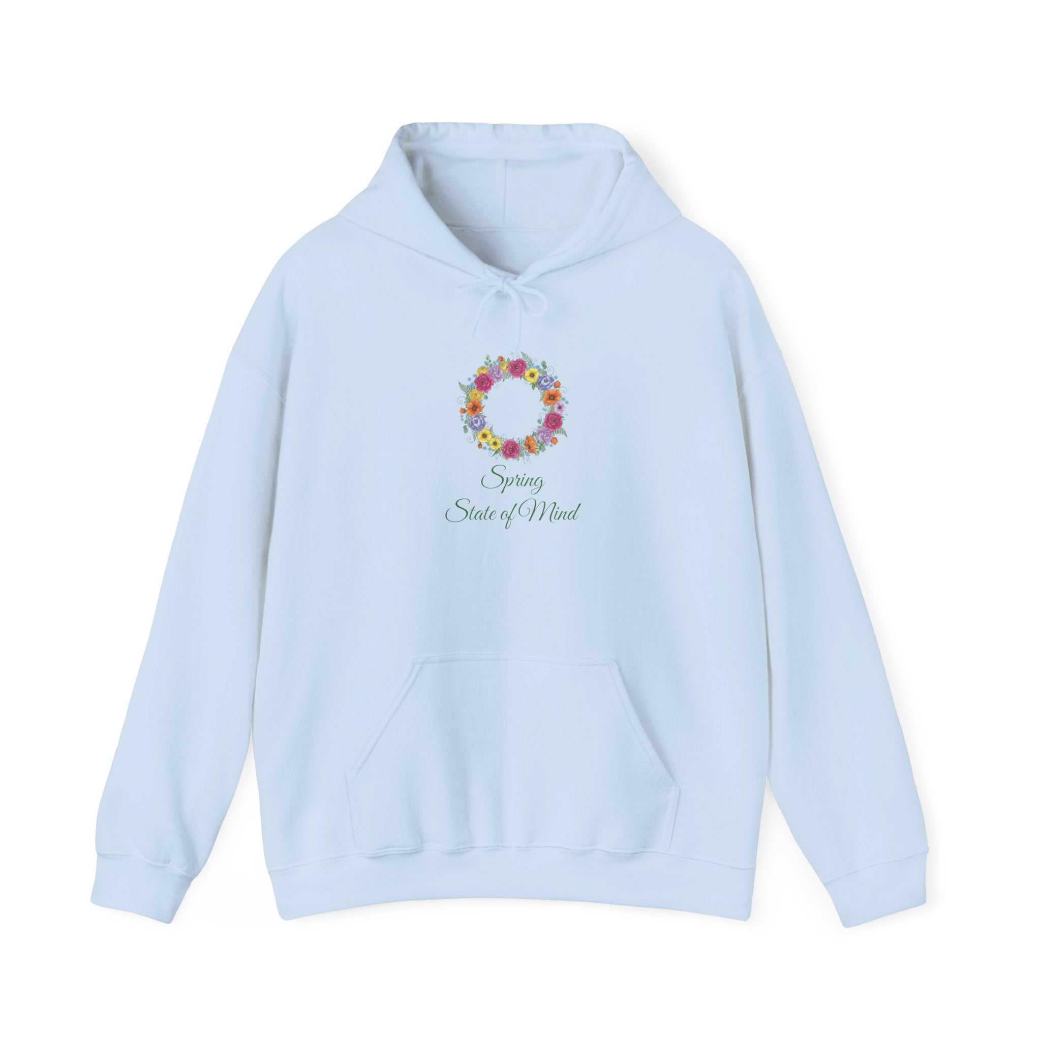 ''Spring State of Mind'' Hoodie —  Floral Wreath Spring Pullover