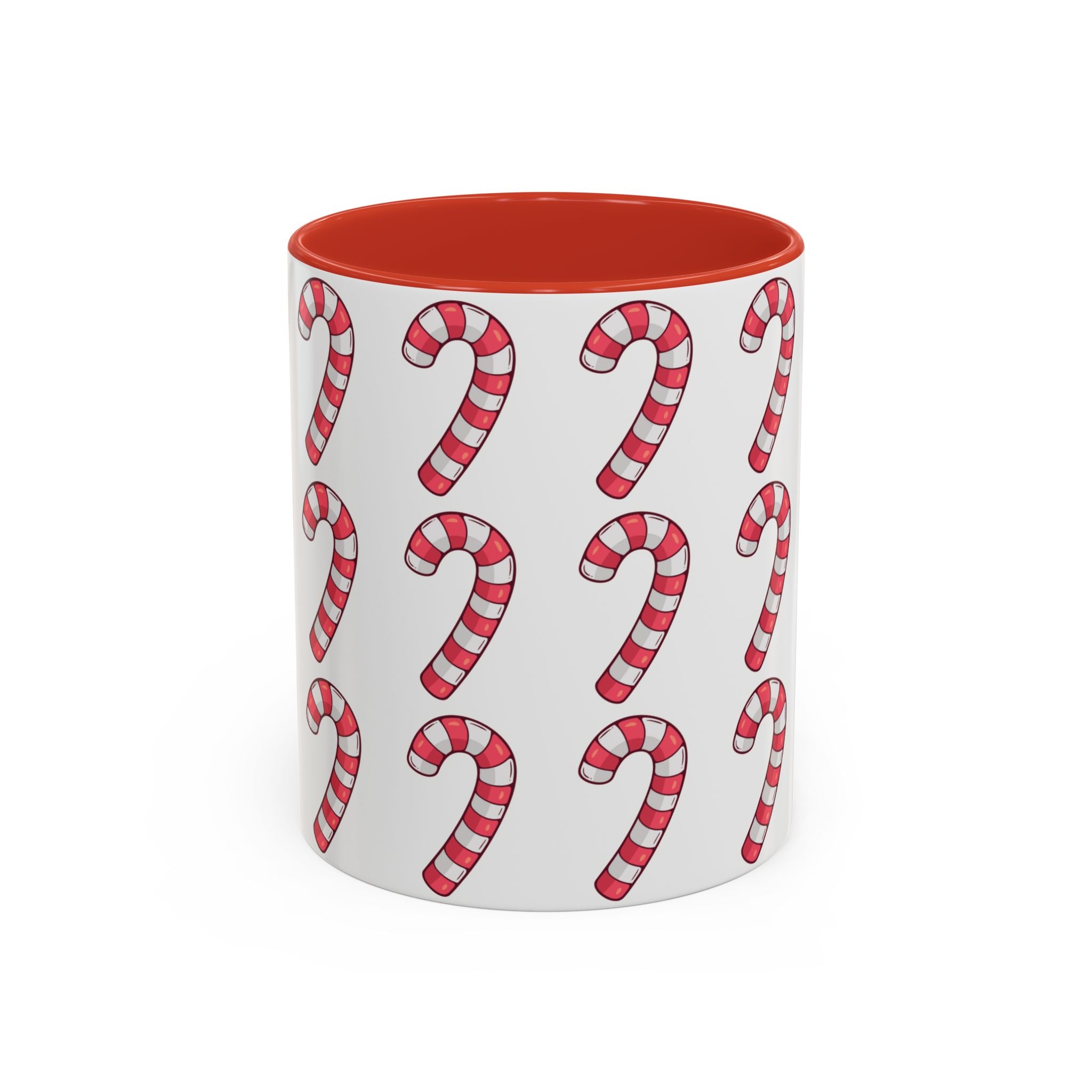 Candy Cane Pattern Accent Coffee Mug (11/15oz)