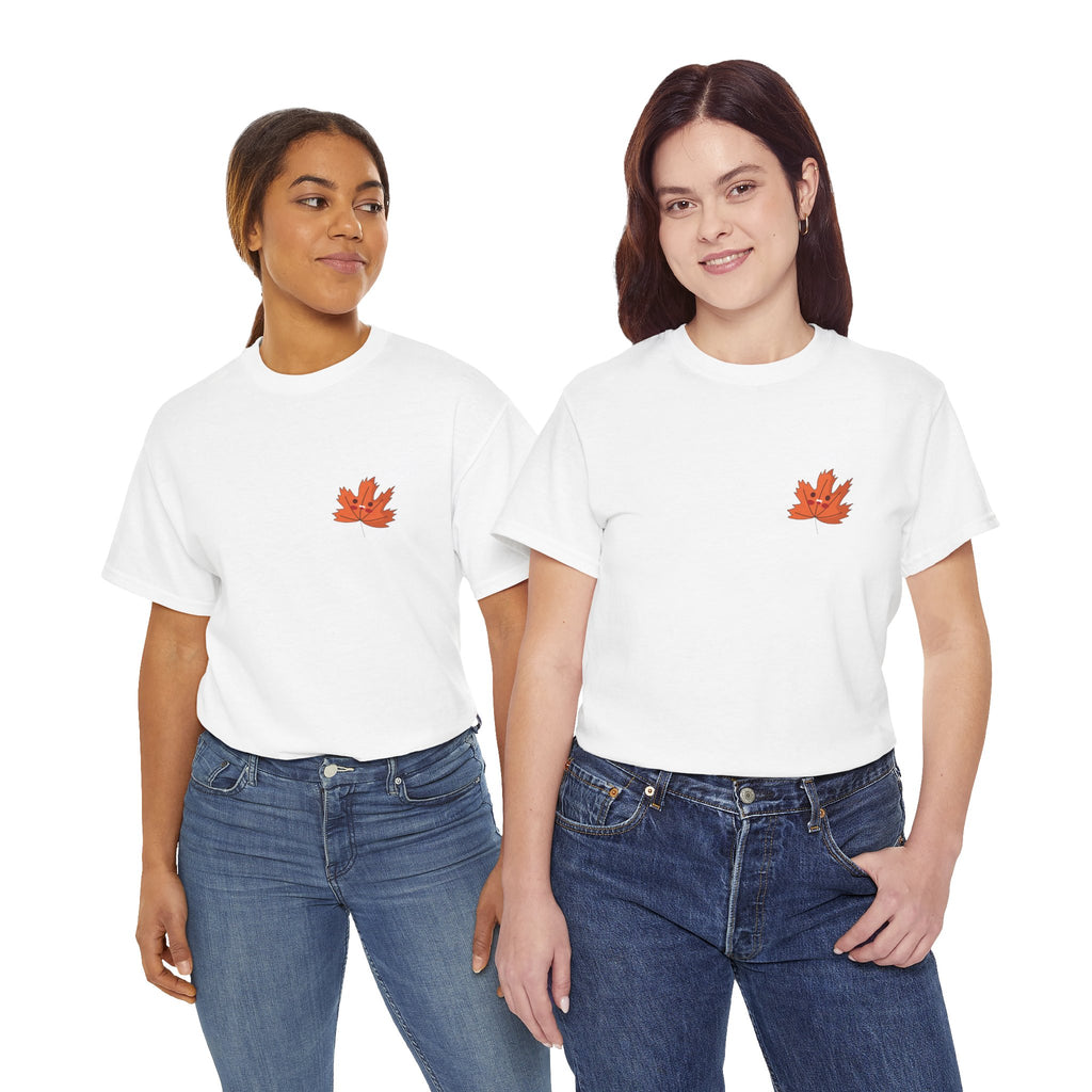 Cute Autumn Leaf Unisex Heavy Cotton Tee