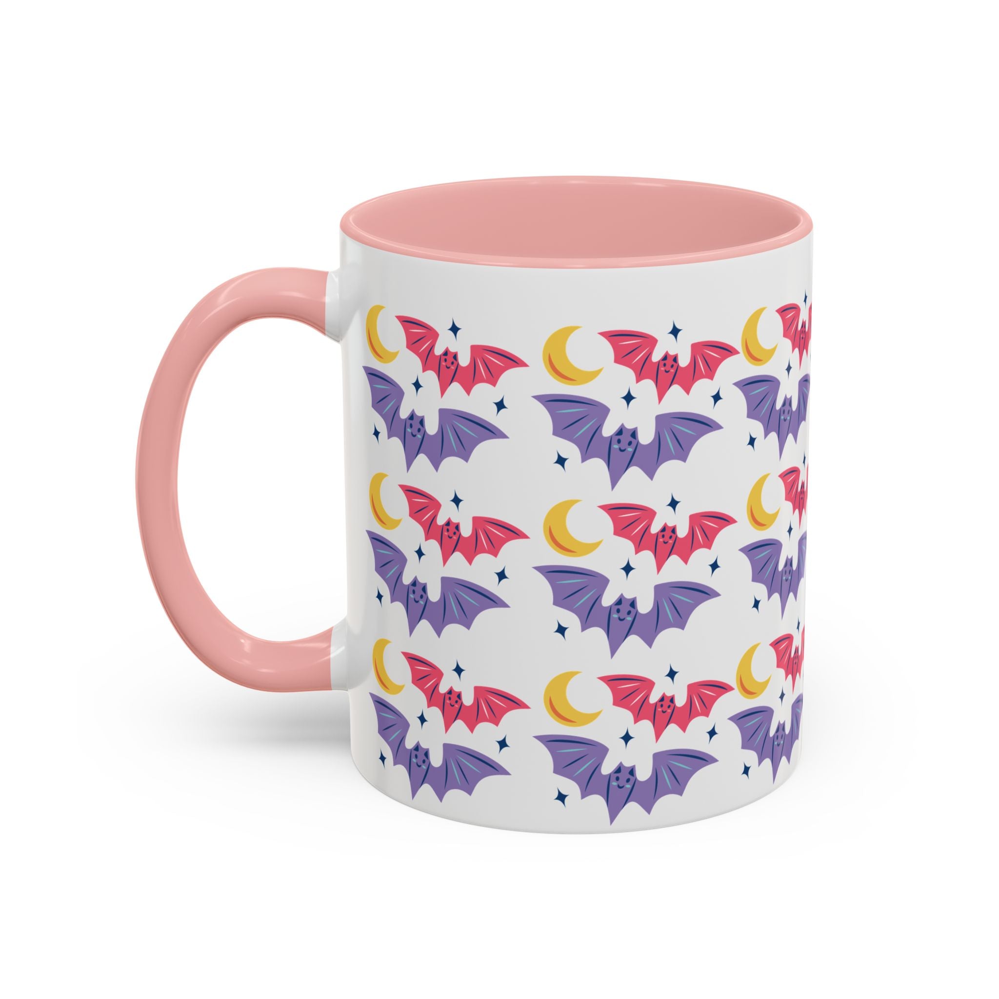 Cute Bats With Crescent Moon Accent Coffee Mug (11, 15oz)