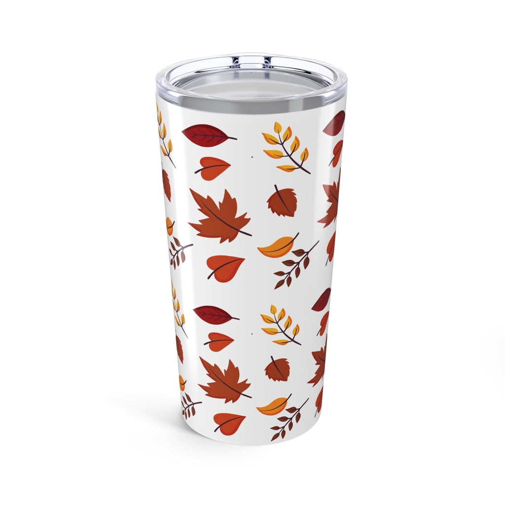 Autumn Leaves Tumbler White