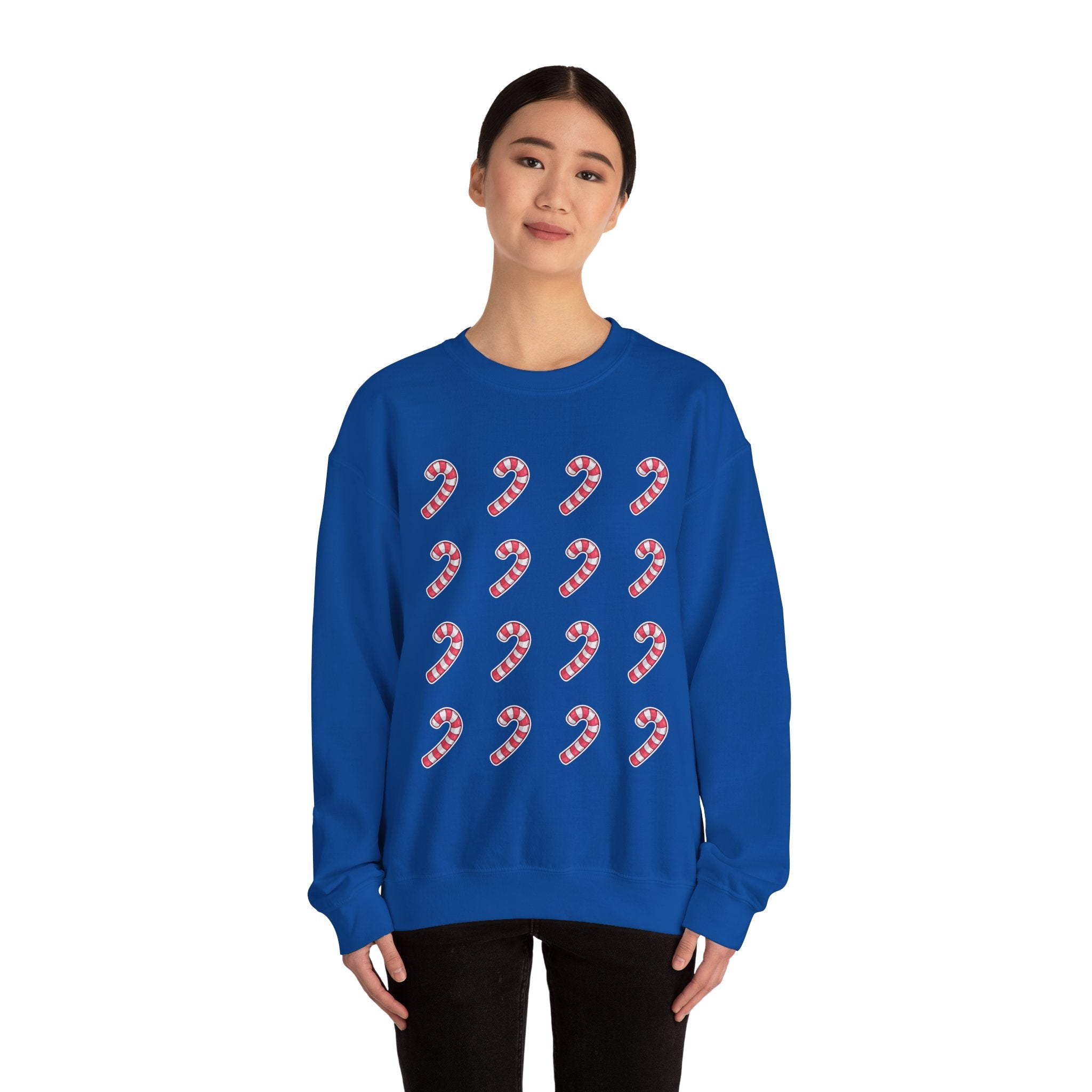 Candy Cane Pattern Crewneck Sweatshirt