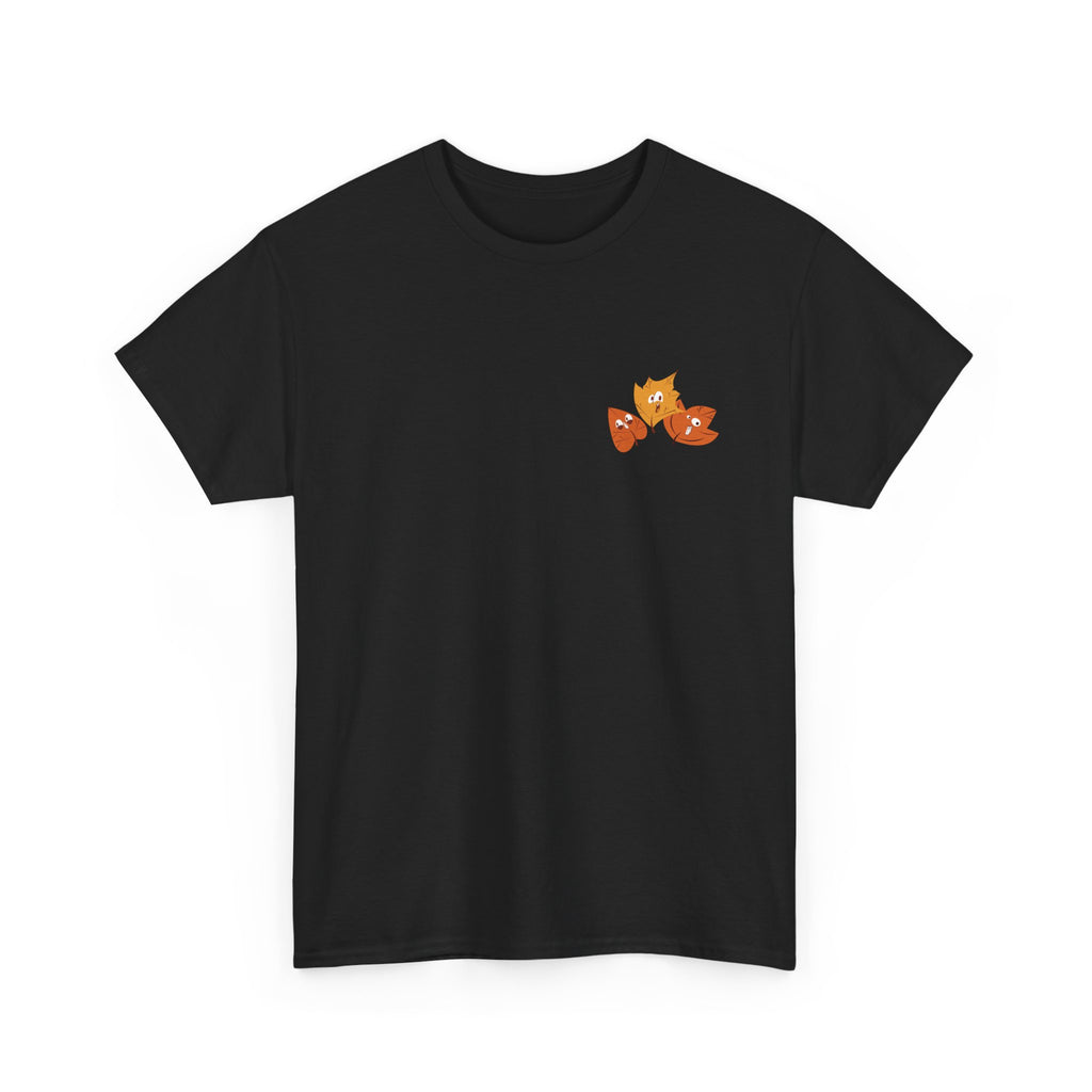 Smiley Autumn Leaves Unisex Heavy Cotton Tee