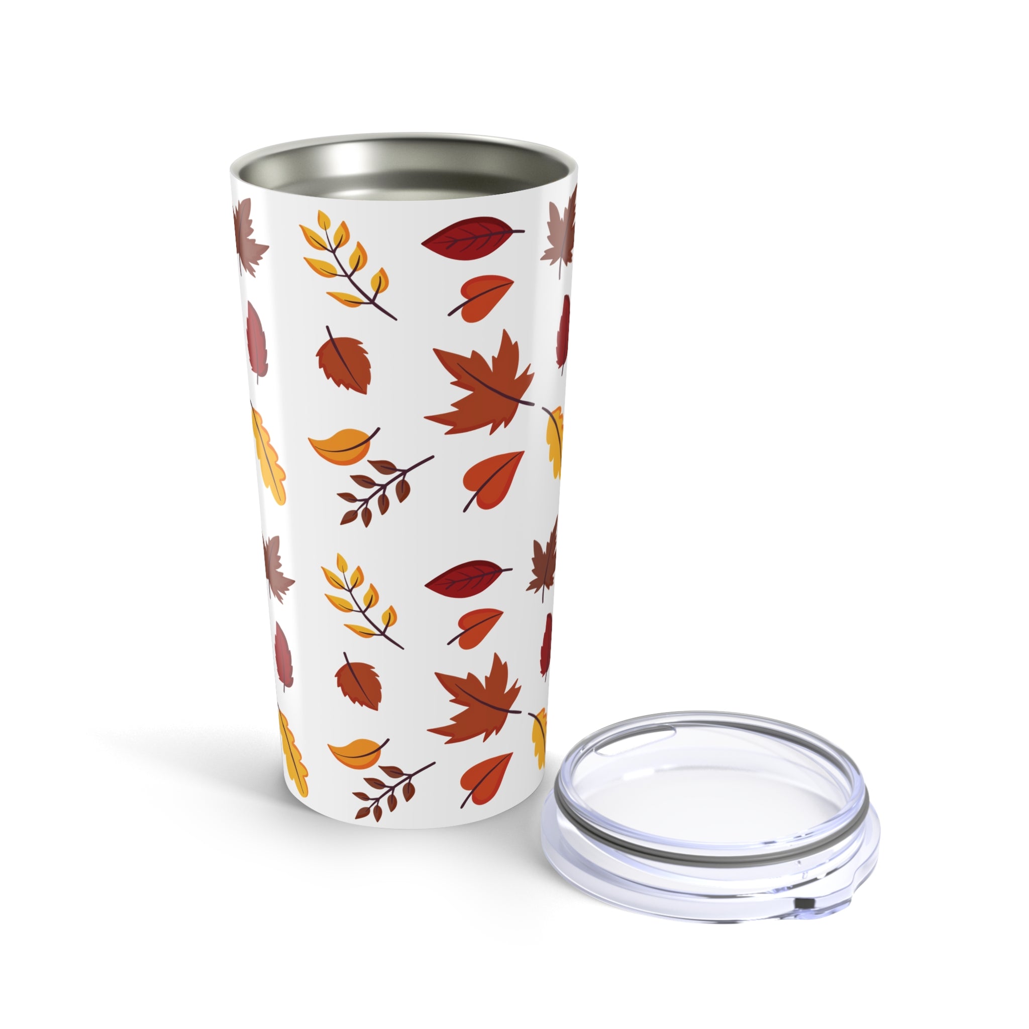 Autumn Leaves Tumbler White