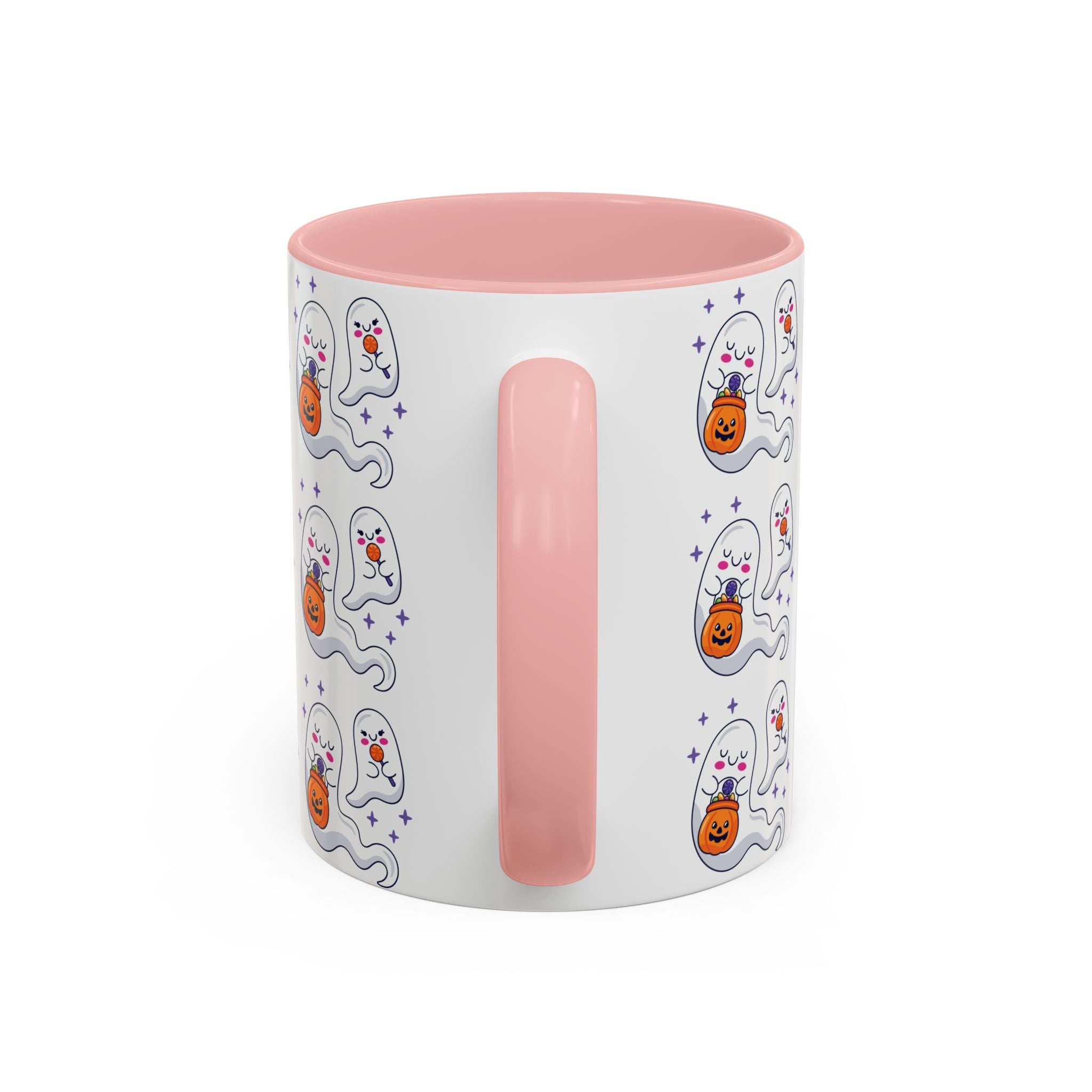 Halloween Ghosts Holding Treats Accent Coffee Mug (11, 15oz)