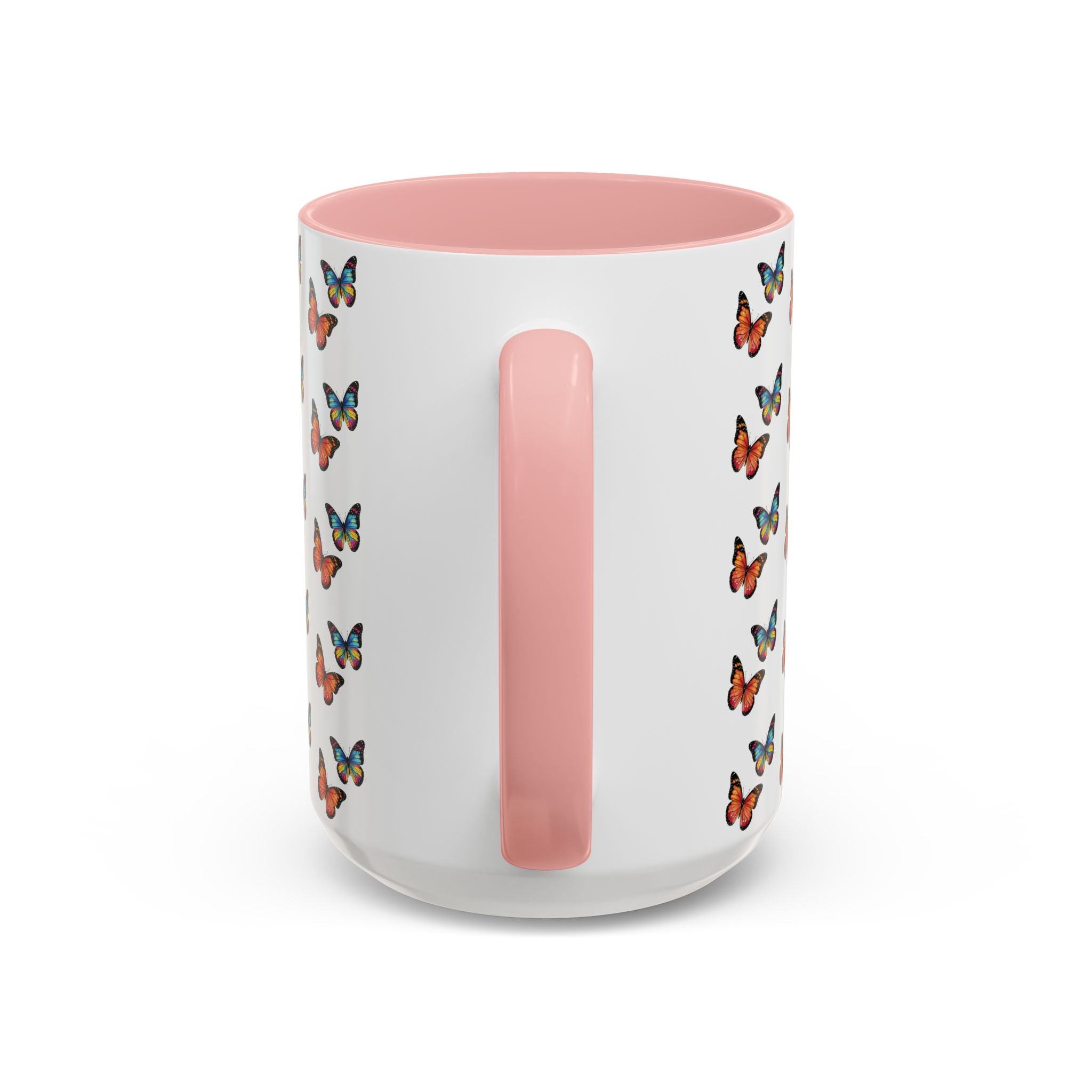Butterfly Pattern Coffee Mug — Colorful Sunset Butterflies, 11/15oz