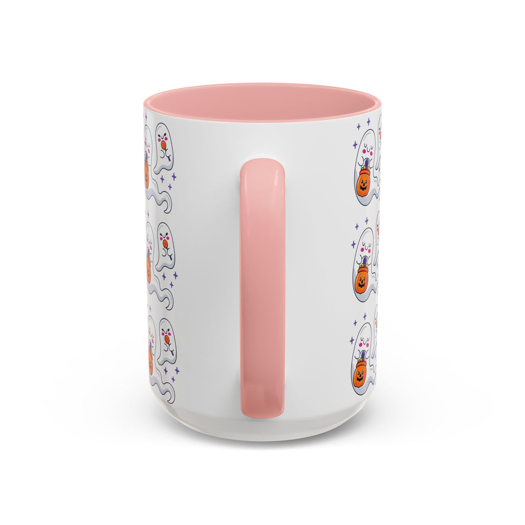 Halloween Ghosts Holding Treats Accent Coffee Mug (11, 15oz)