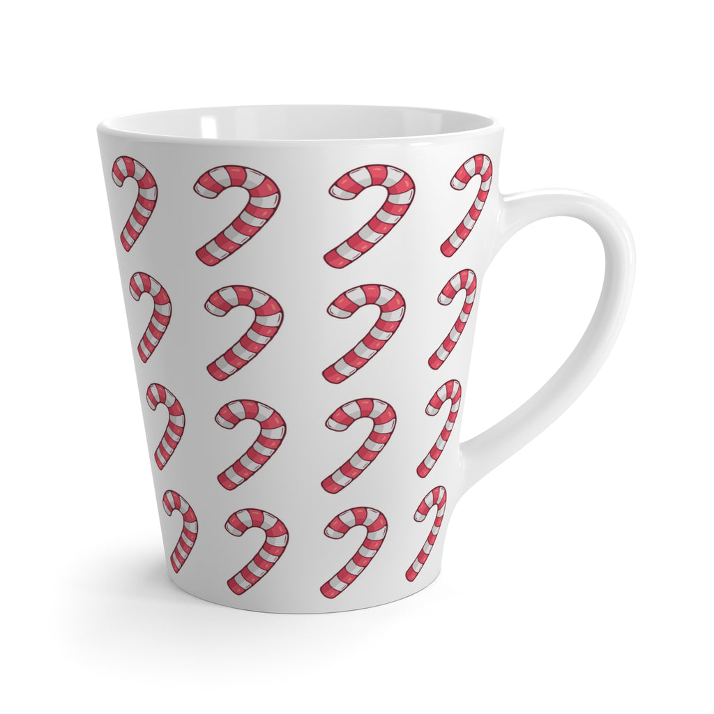 Candy Cane Pattern Latte Mug
