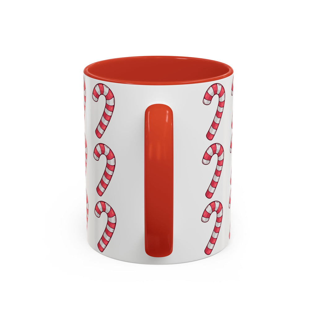 Candy Cane Pattern Accent Coffee Mug (11/15oz)