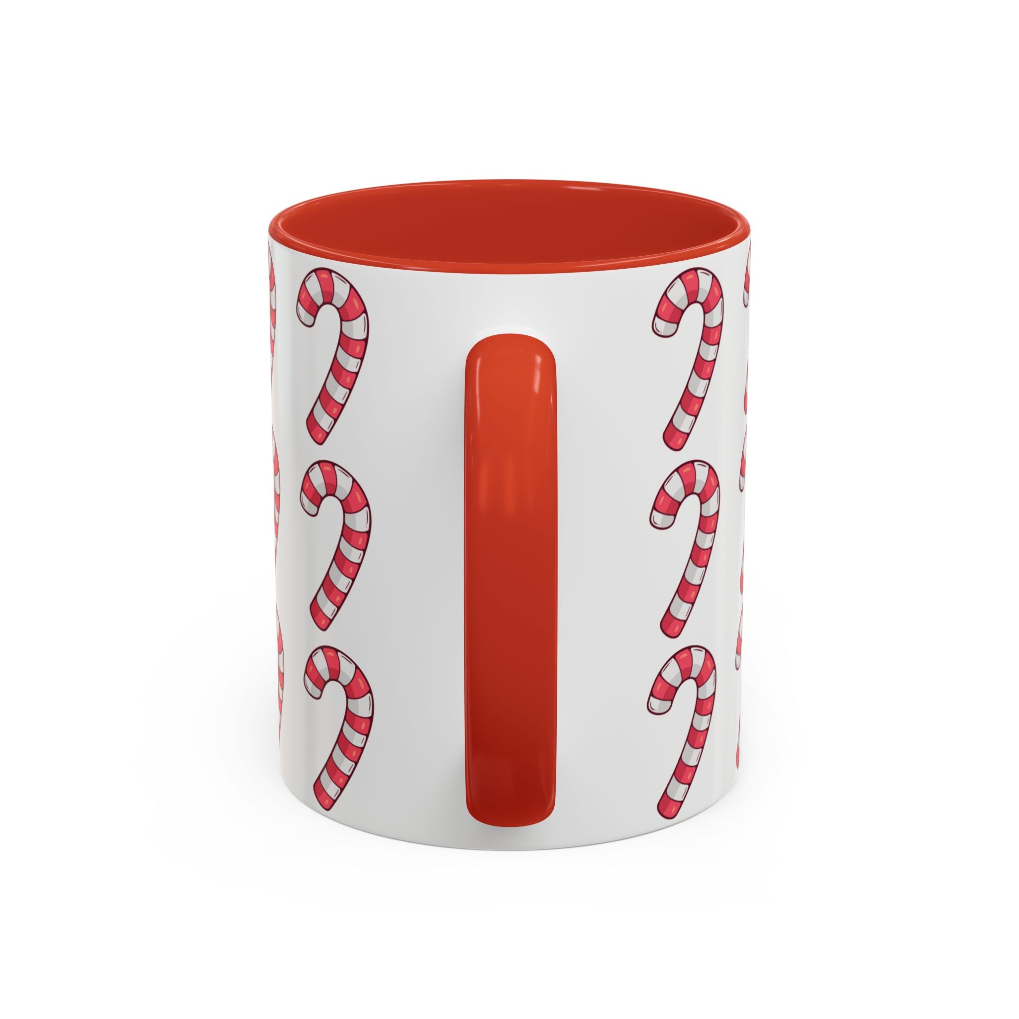 Candy Cane Pattern Accent Coffee Mug (11/15oz)