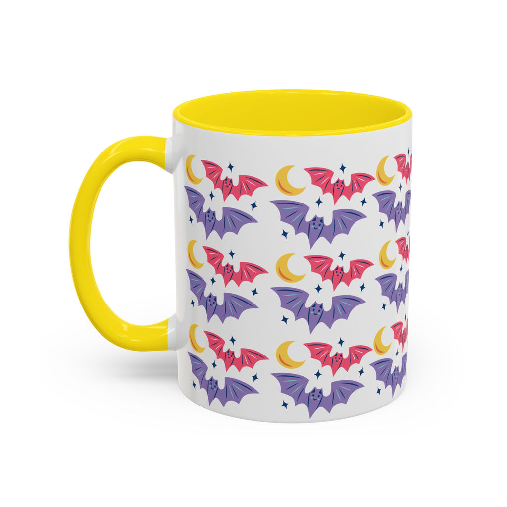 Cute Bats With Crescent Moon Accent Coffee Mug (11, 15oz)