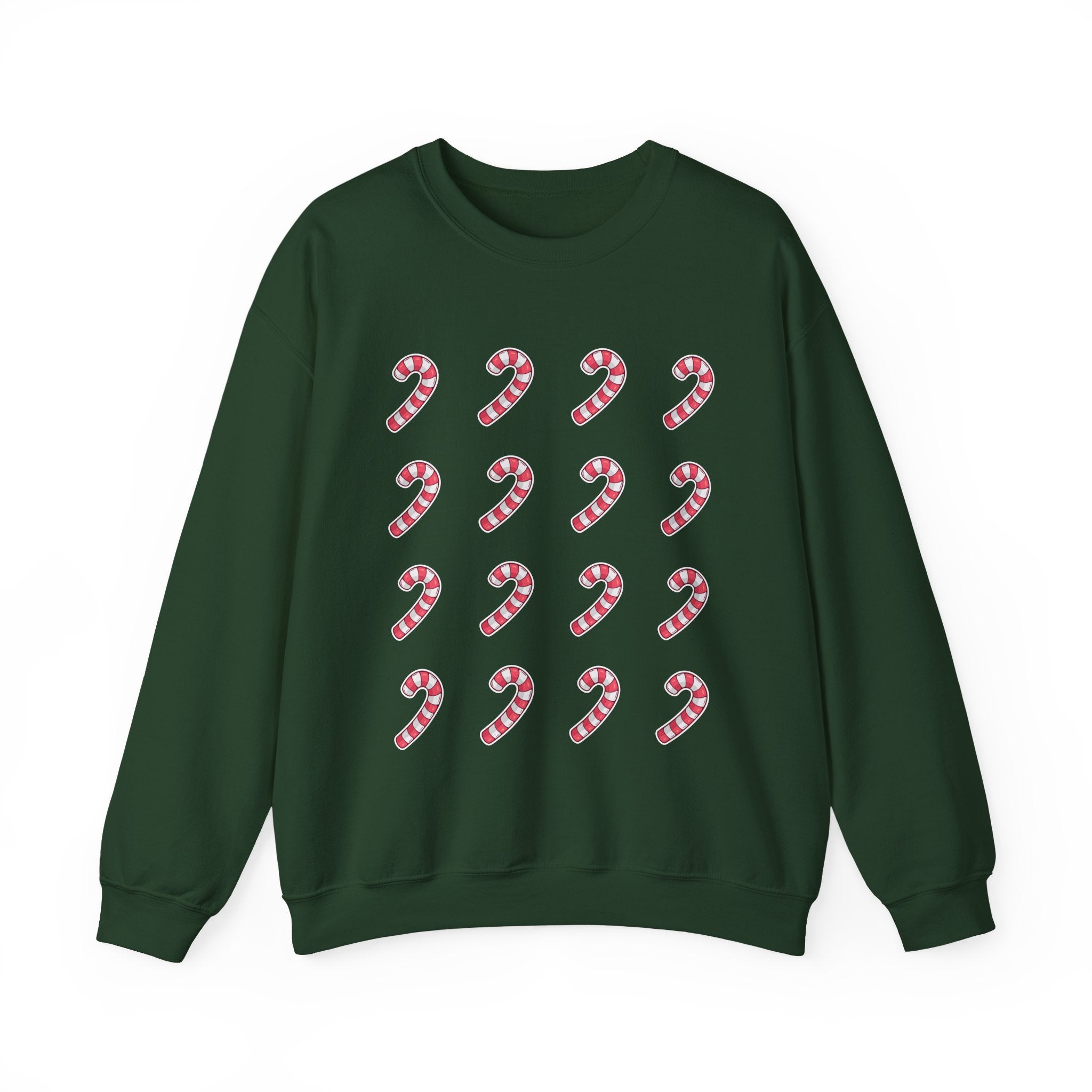Candy Cane Pattern Crewneck Sweatshirt