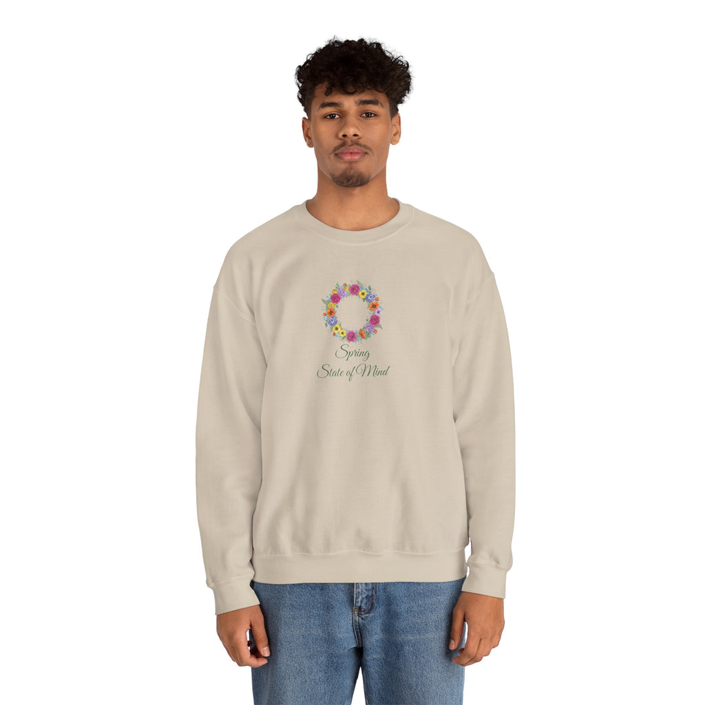 “Spring State of Mind” Sweatshirt — Floral Wreath Crewneck