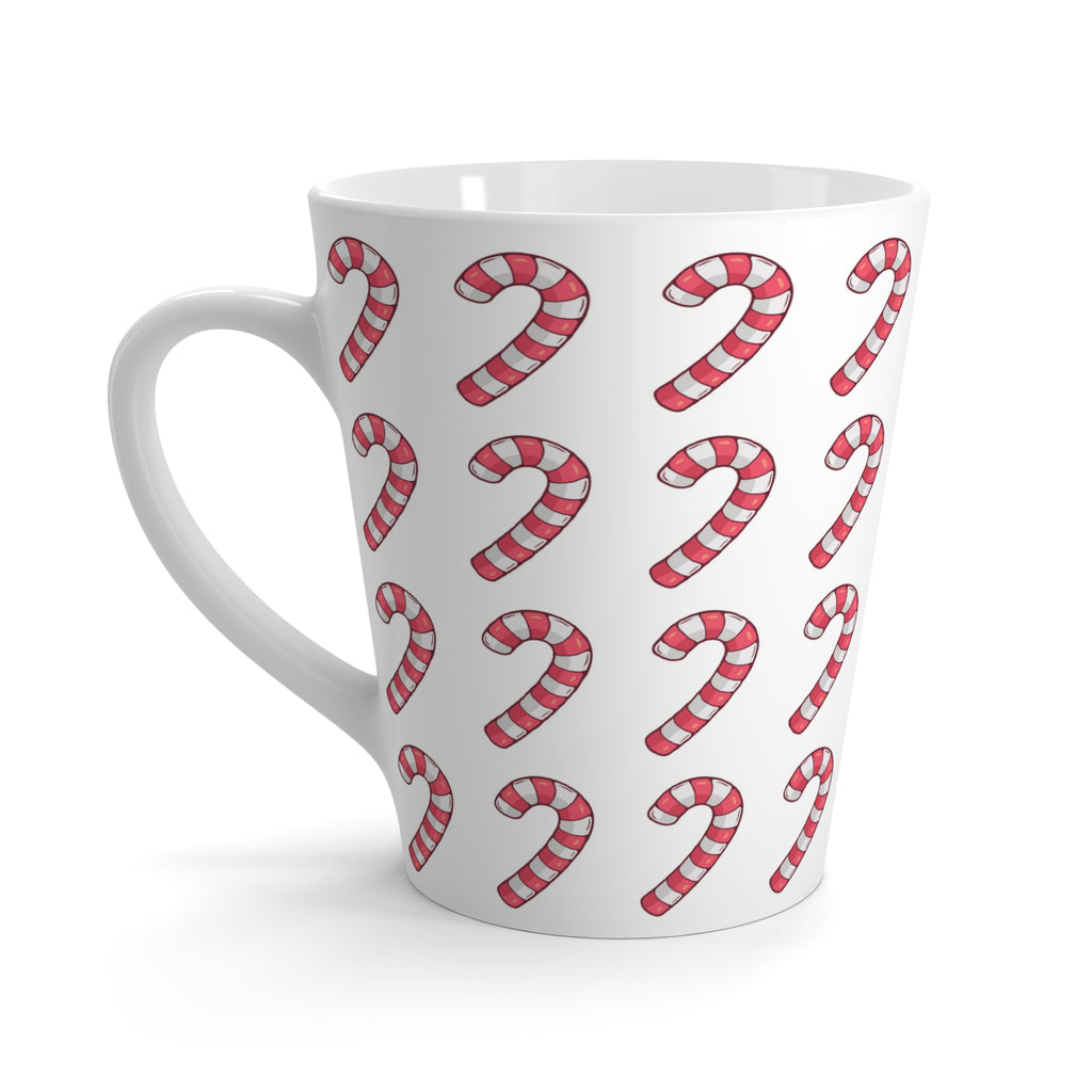 Candy Cane Pattern Latte Mug