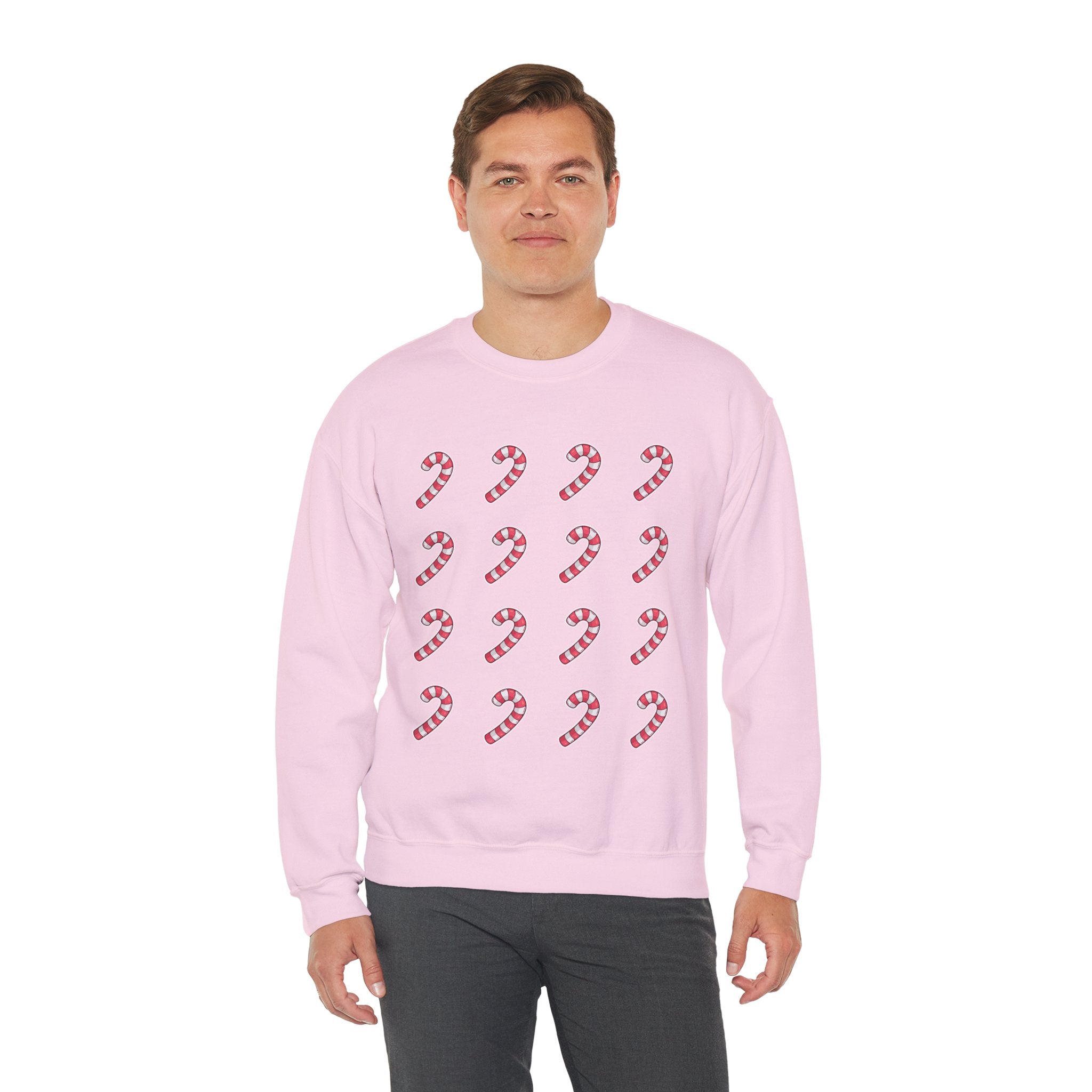 Candy Cane Pattern Crewneck Sweatshirt