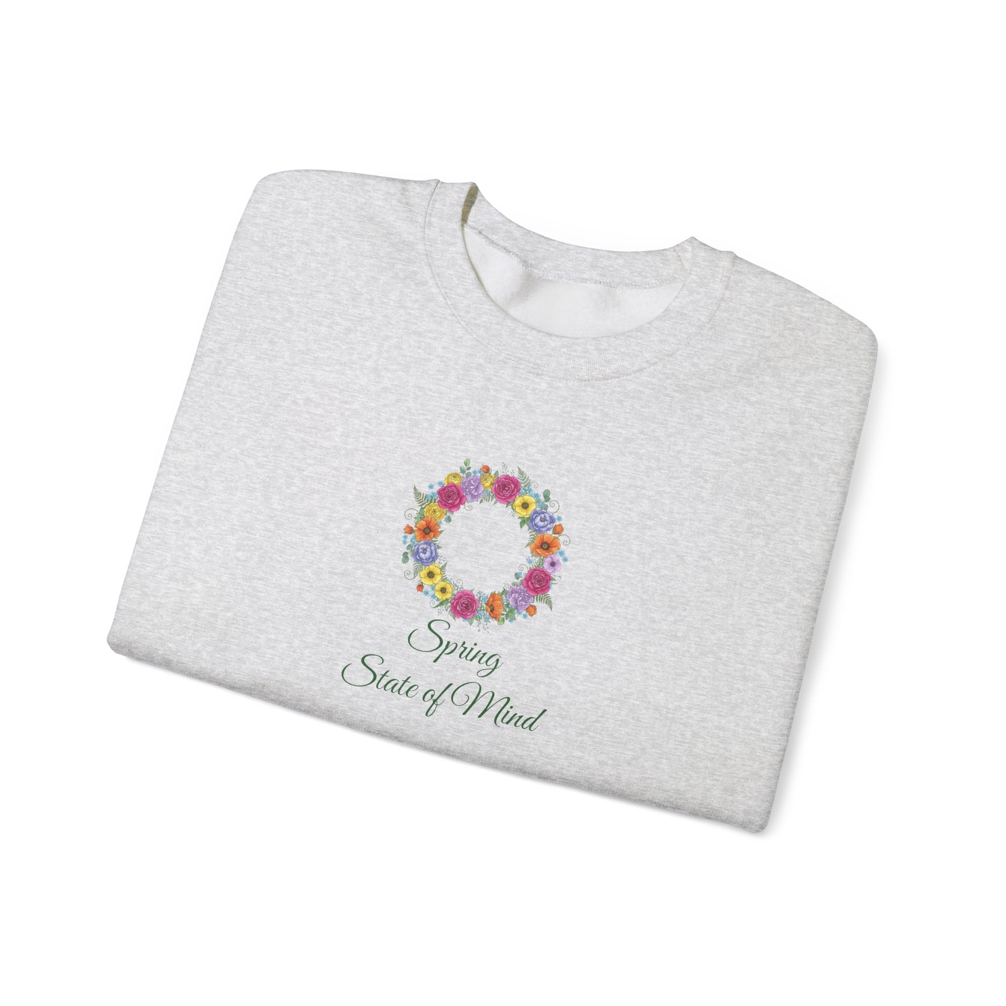 “Spring State of Mind” Sweatshirt — Floral Wreath Crewneck