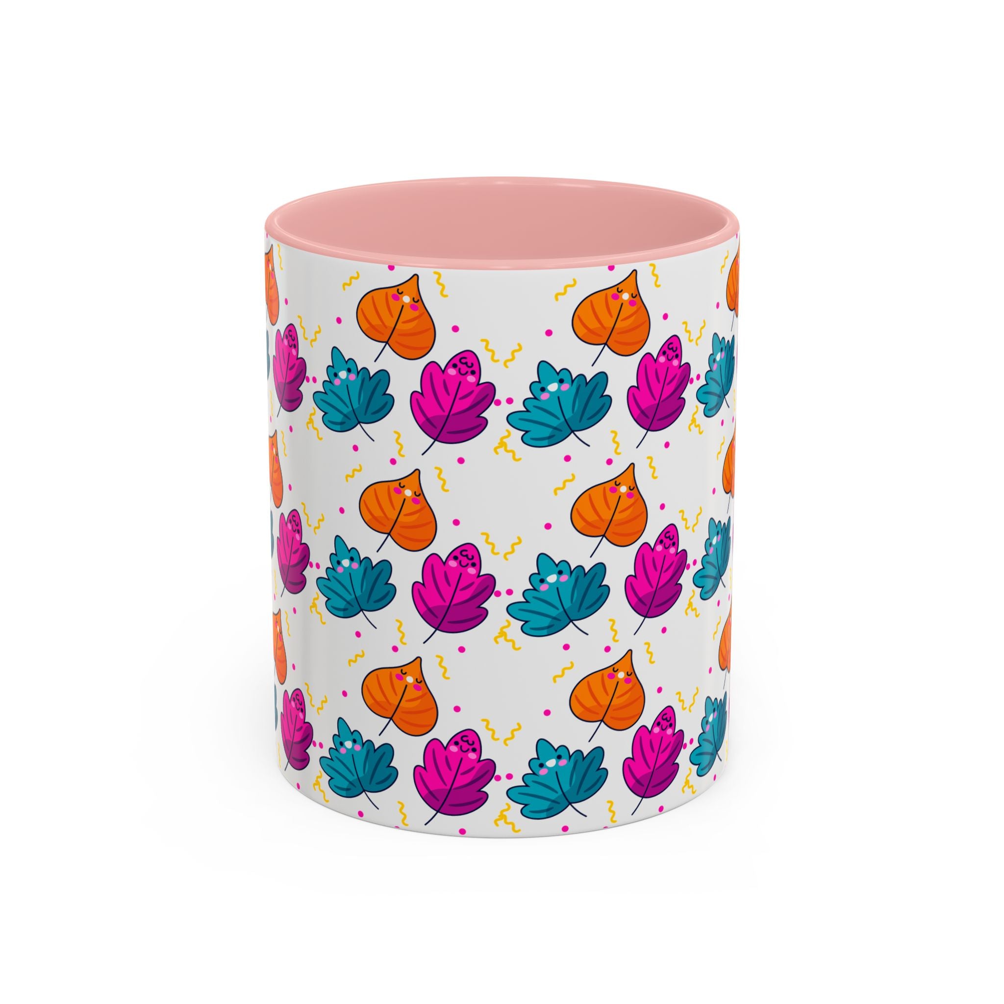 Bright Vibrant Leaves Accent Coffee Mug (11, 15 oz)
