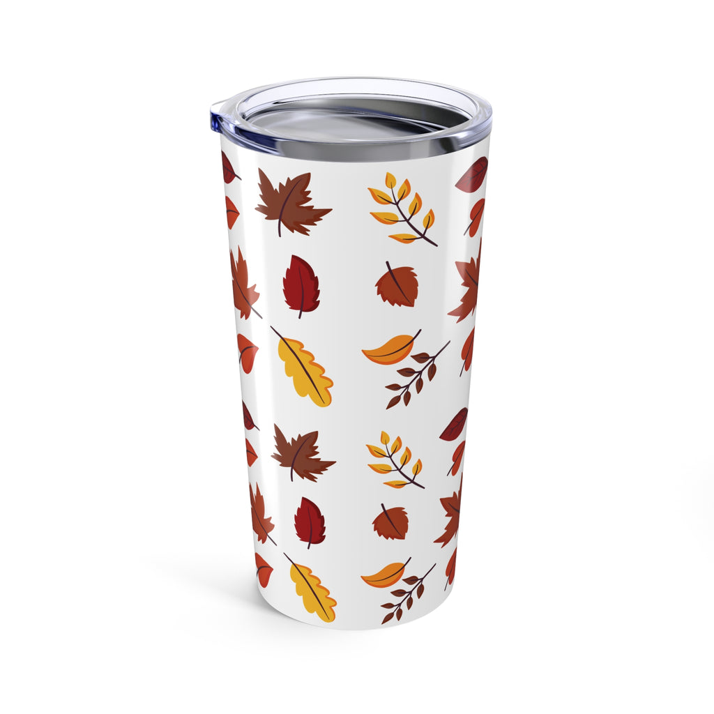 Autumn Leaves Tumbler White