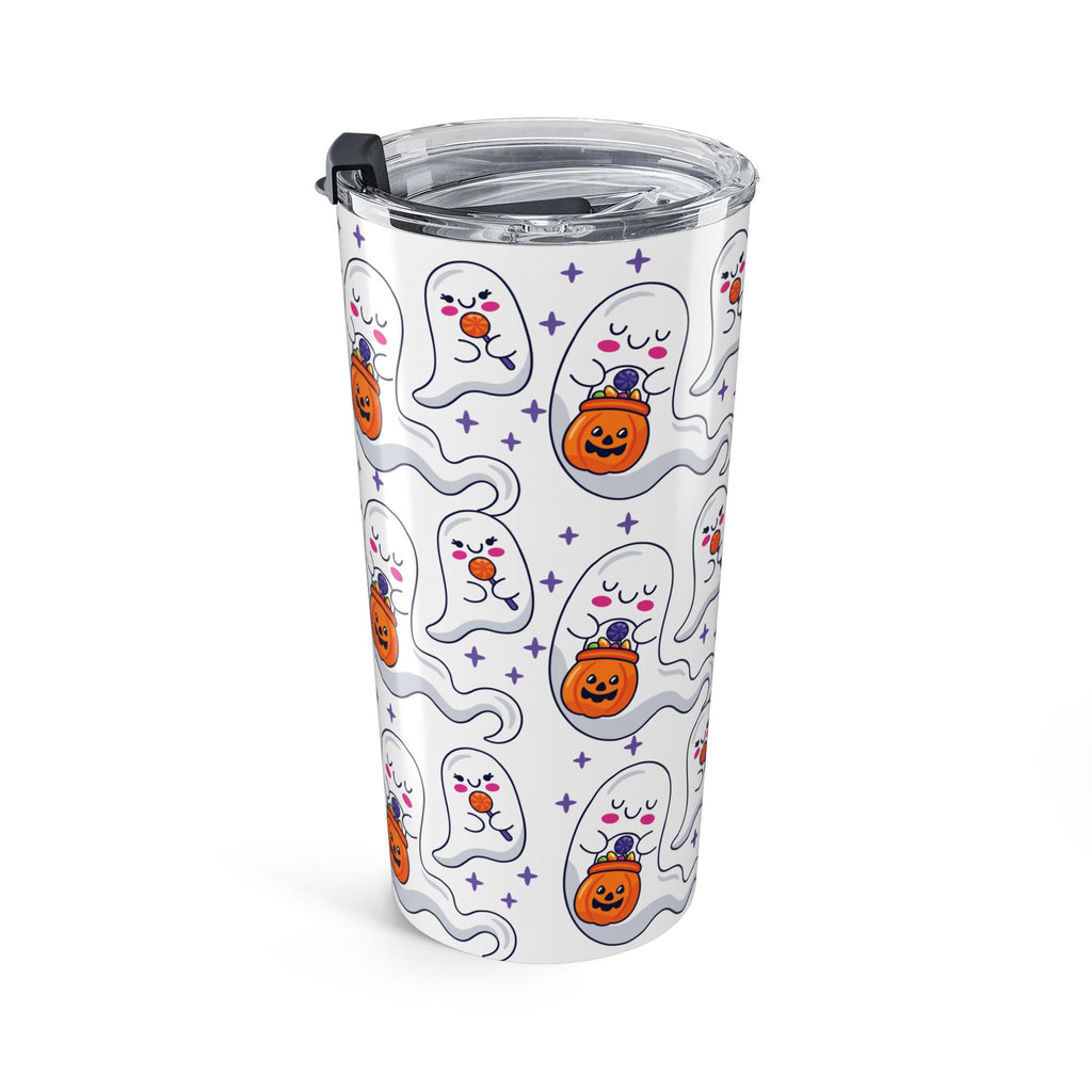 Halloween Ghost Holding Treats Tumbler