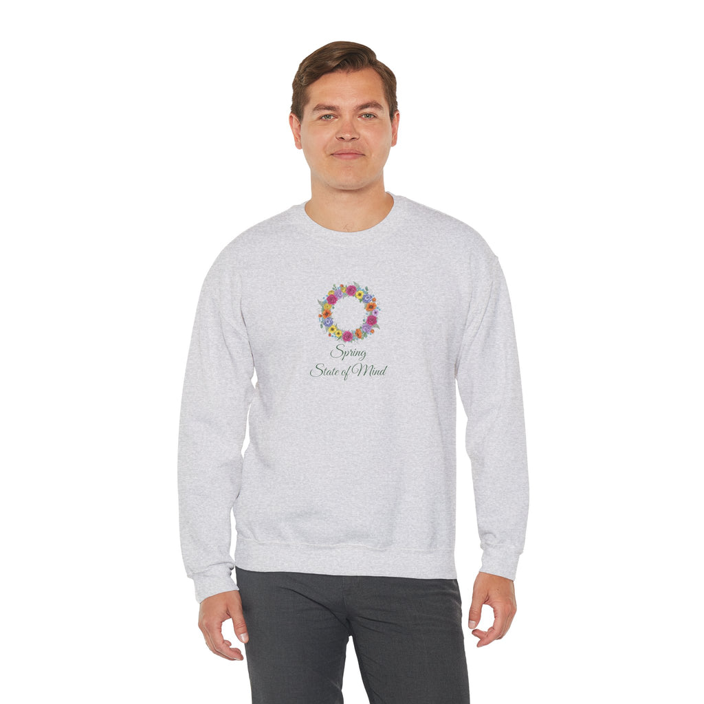“Spring State of Mind” Sweatshirt — Floral Wreath Crewneck