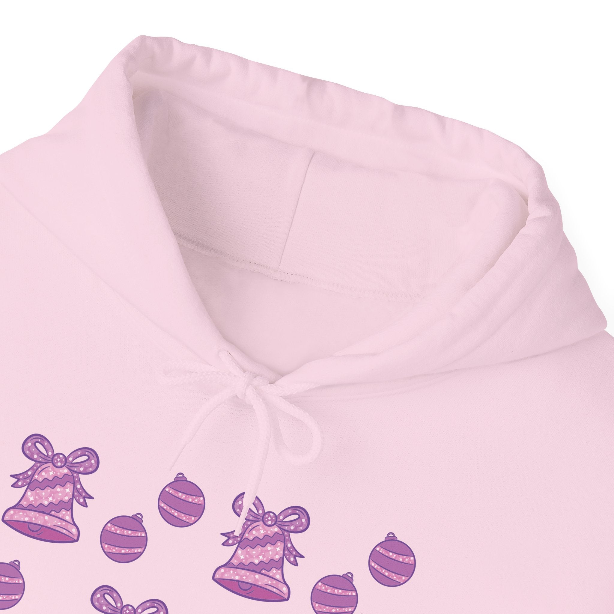 Glittery Purple-Pink Holiday Pattern Hoodie