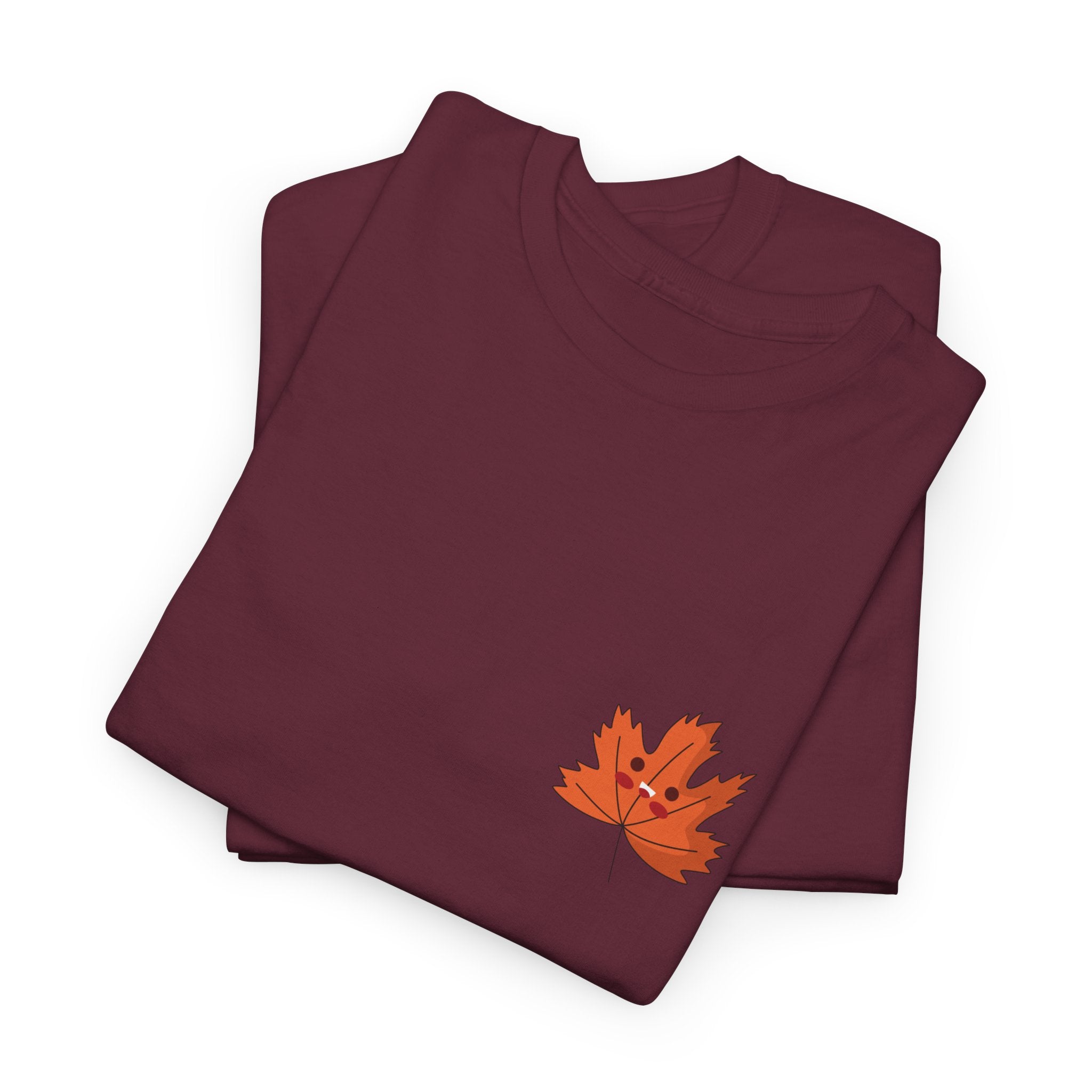 Cute Autumn Leaf Unisex Heavy Cotton Tee