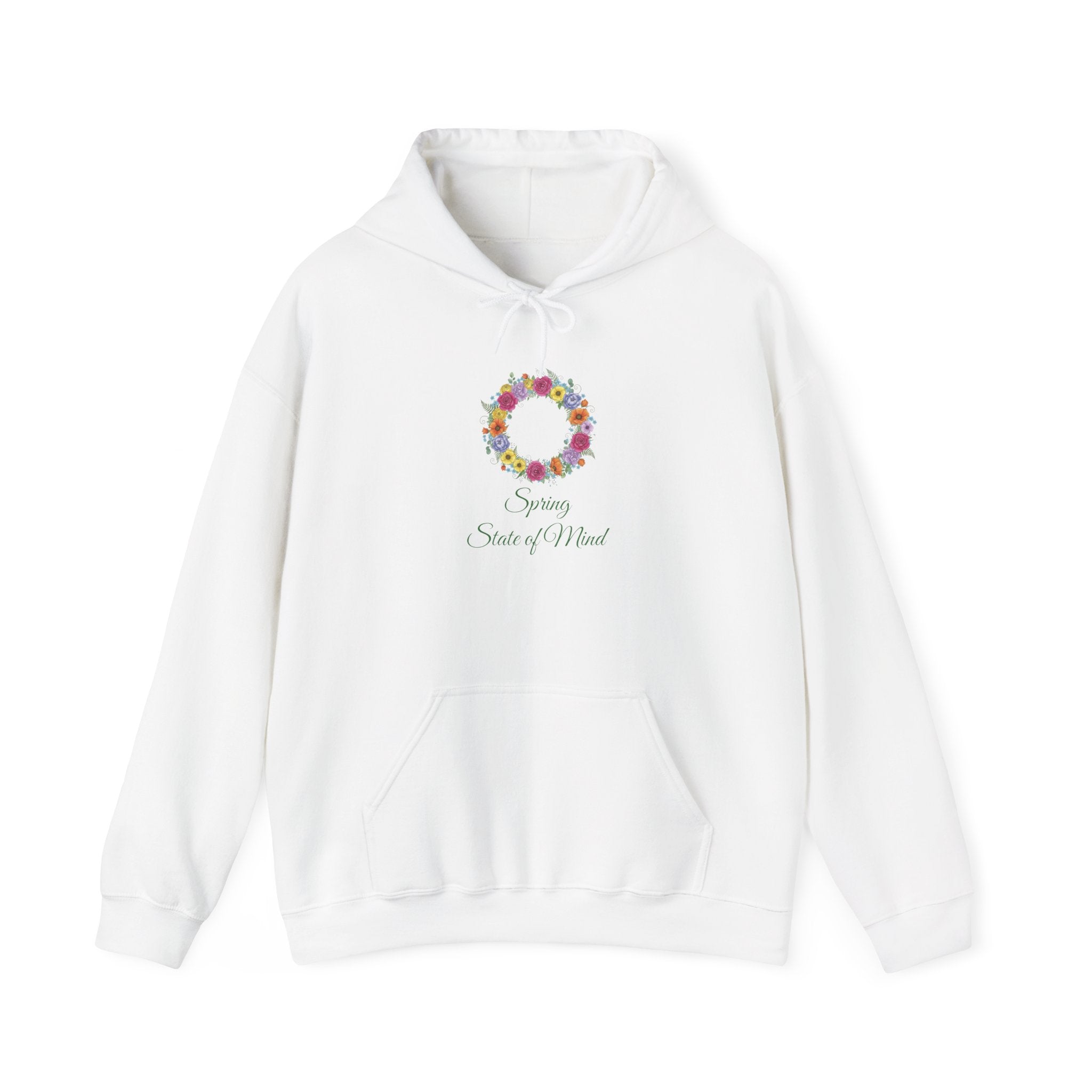 ''Spring State of Mind'' Hoodie —  Floral Wreath Spring Pullover