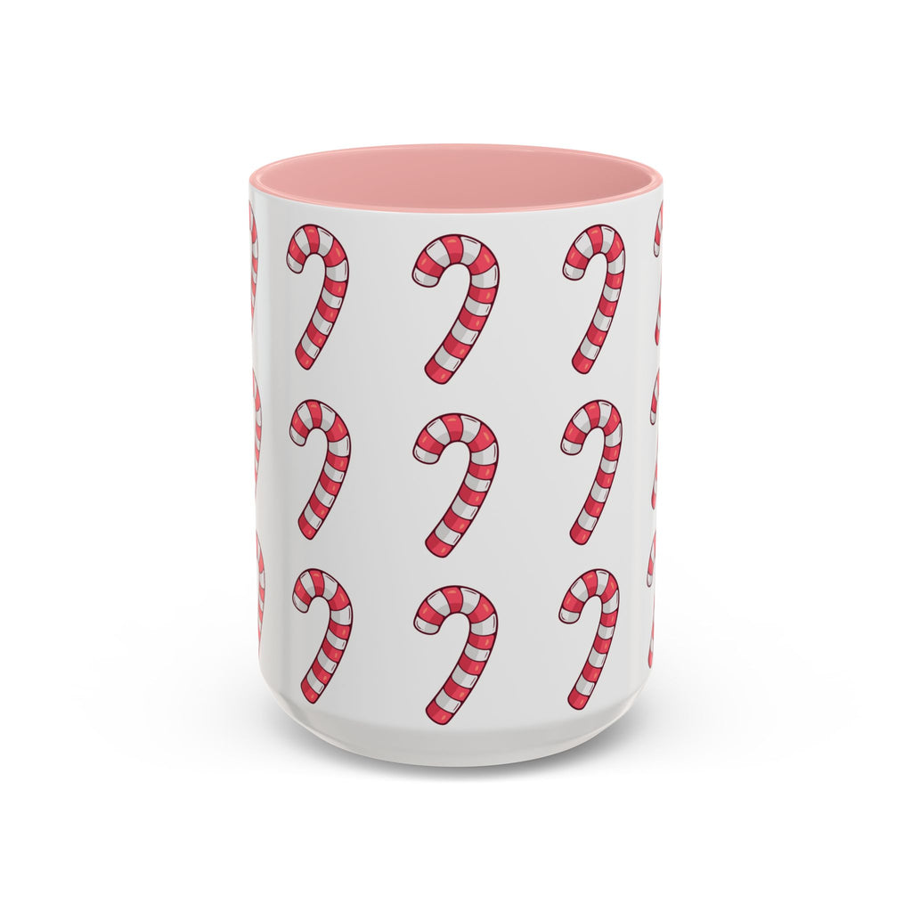 Candy Cane Pattern Accent Coffee Mug (11/15oz)