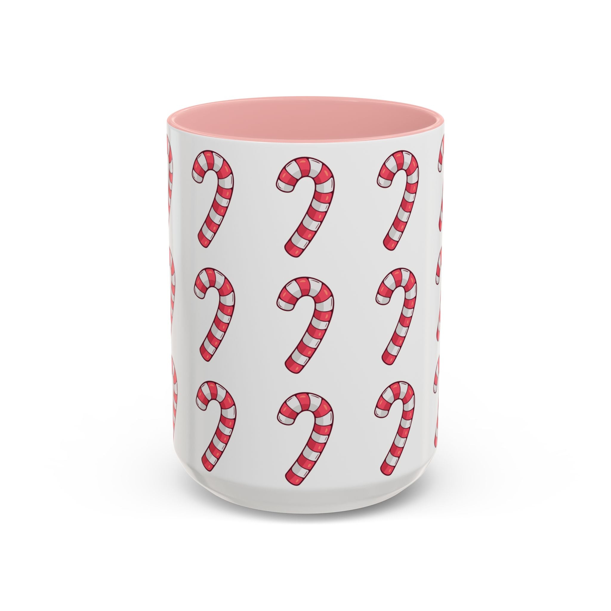 Candy Cane Pattern Accent Coffee Mug (11/15oz)