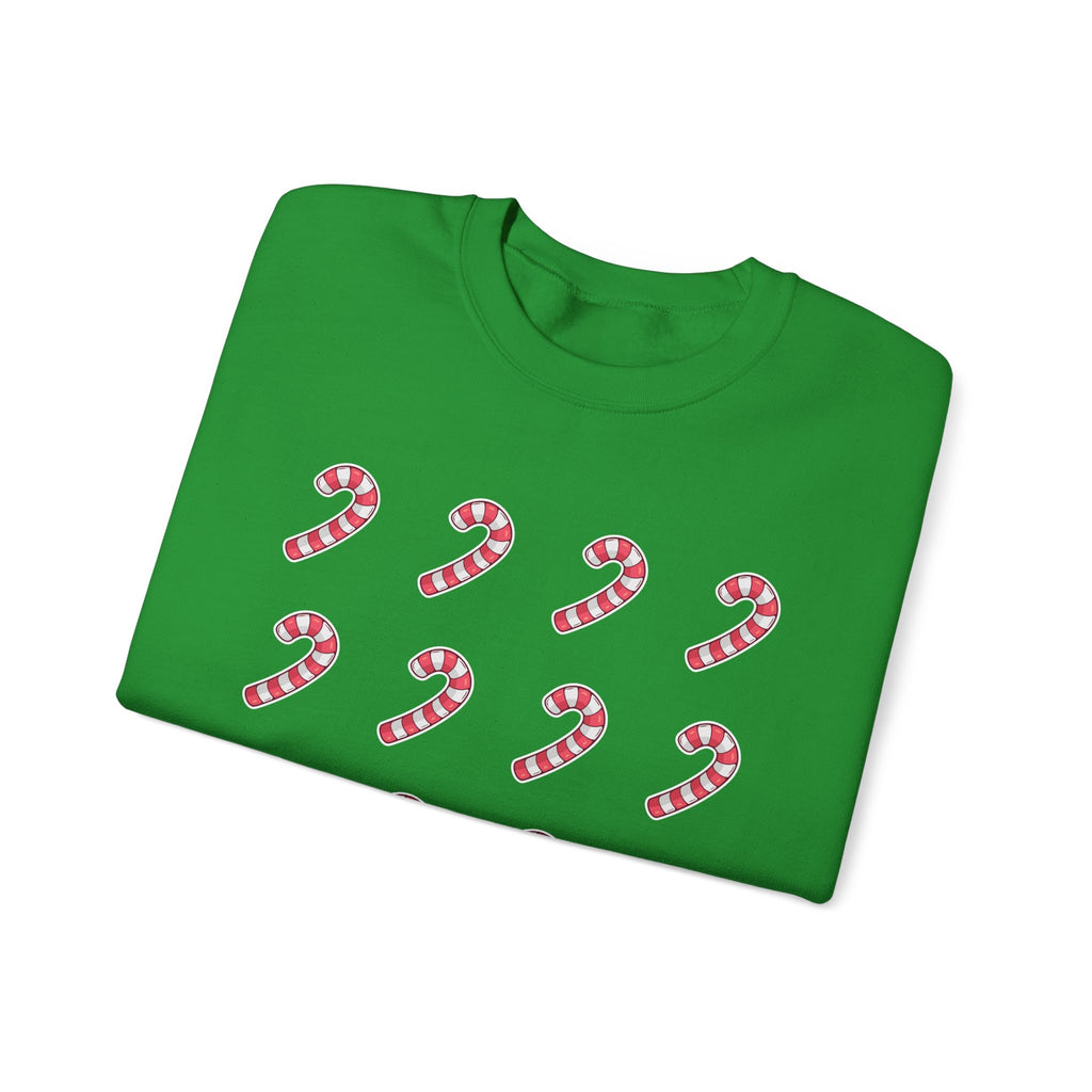 Candy Cane Pattern Crewneck Sweatshirt
