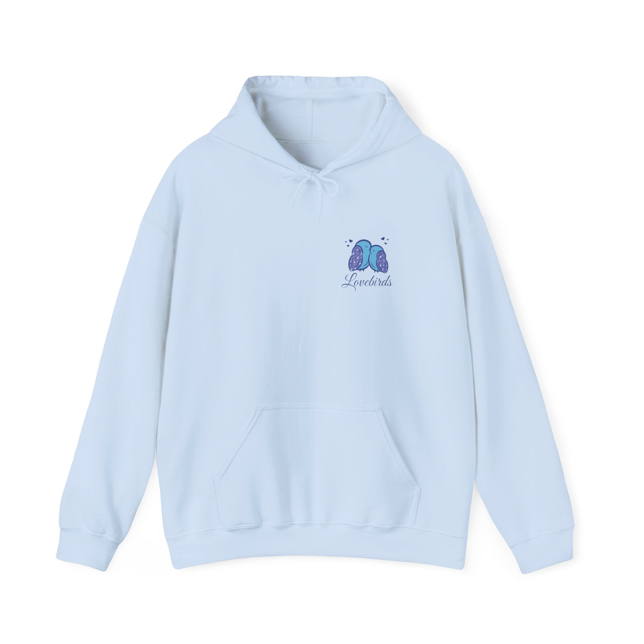 ''Lovebirds'' Hoodie — Cute Blue Lovebirds Hooded Sweatshirt