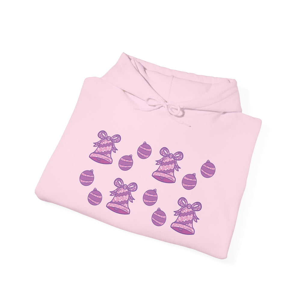 Glittery Purple-Pink Holiday Pattern Hoodie
