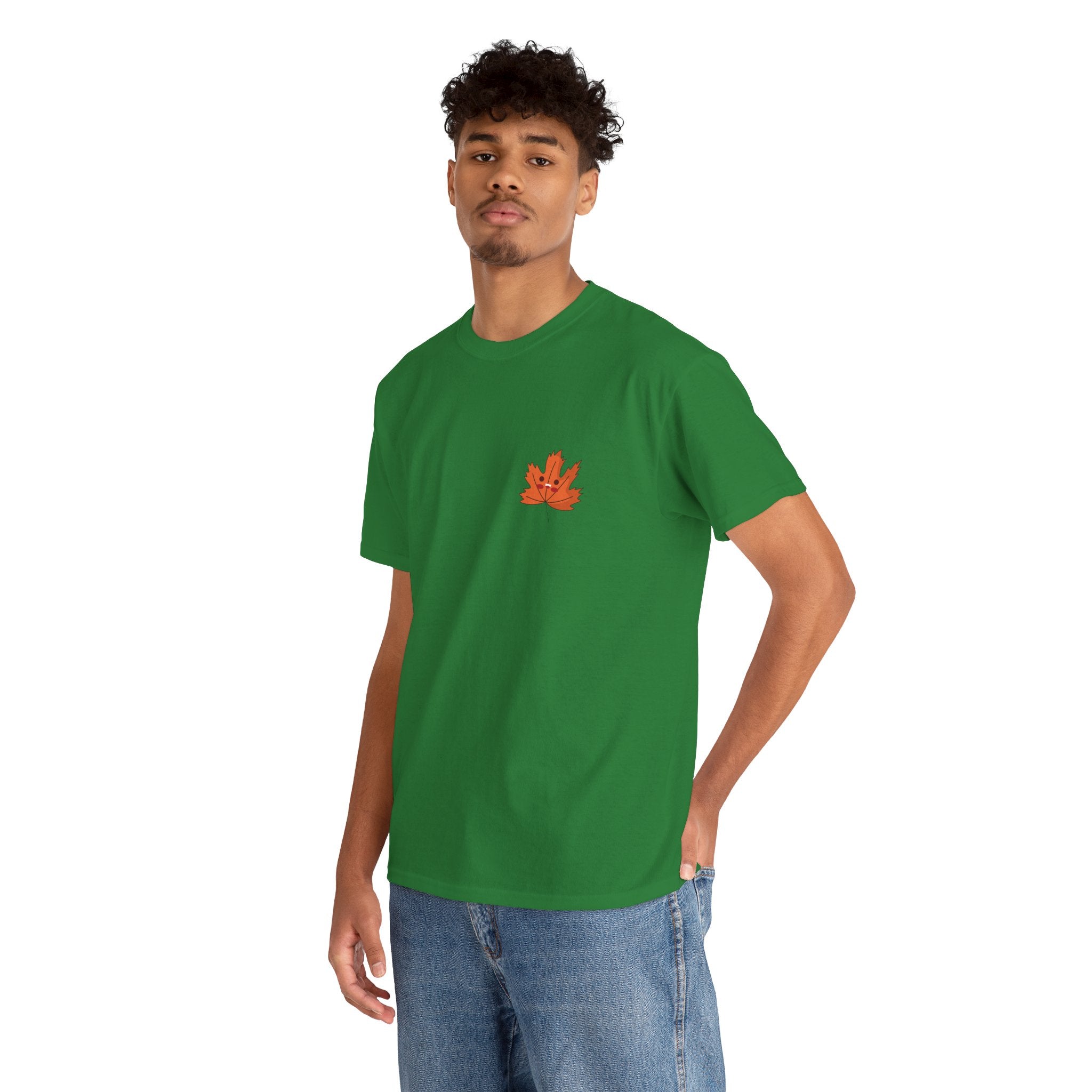 Cute Autumn Leaf Unisex Heavy Cotton Tee