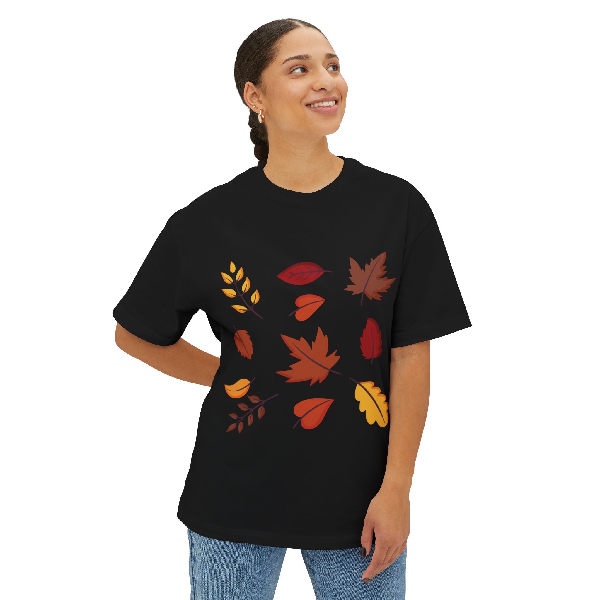 Autumn Leaves Unisex Oversized Boxy Tee