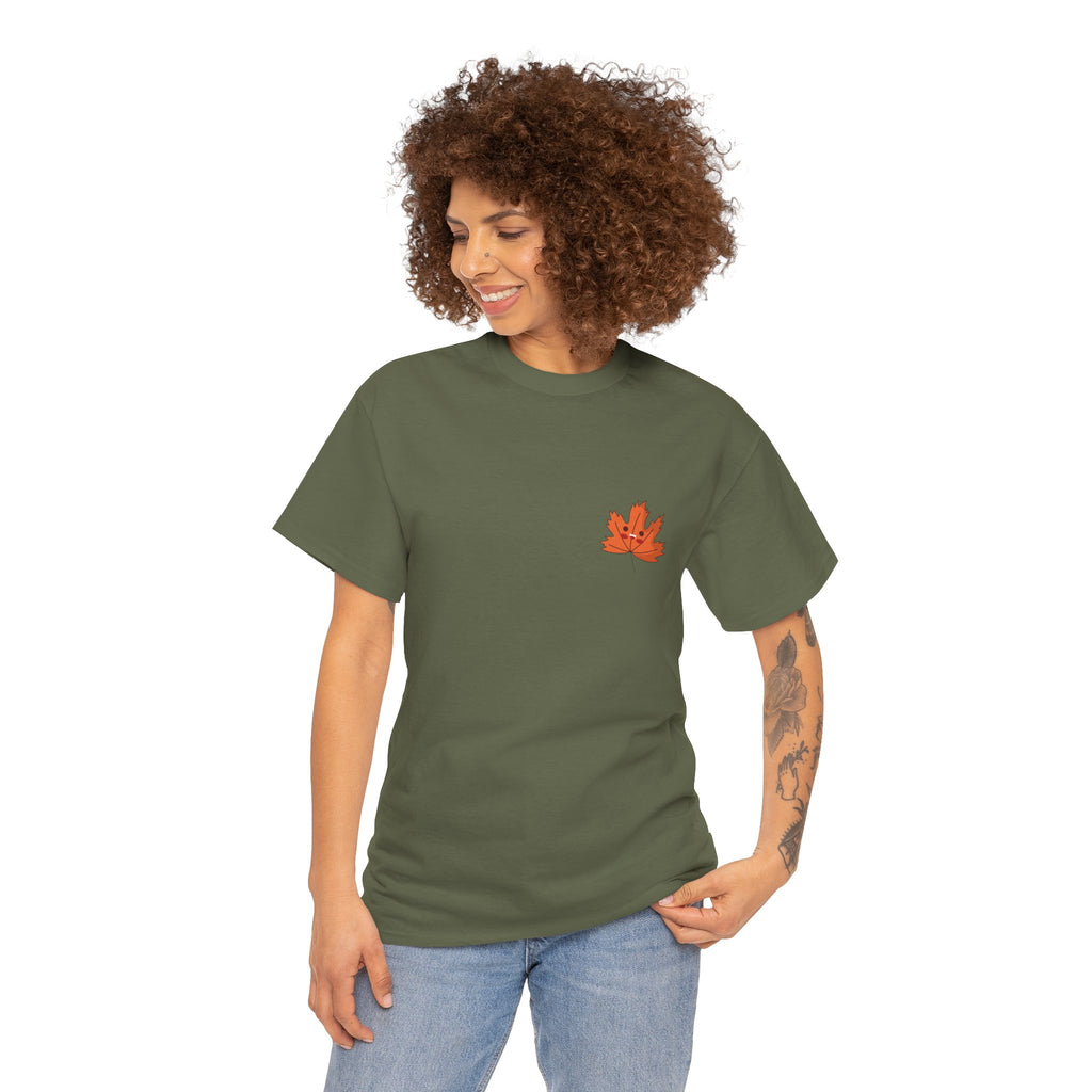 Cute Autumn Leaf Unisex Heavy Cotton Tee