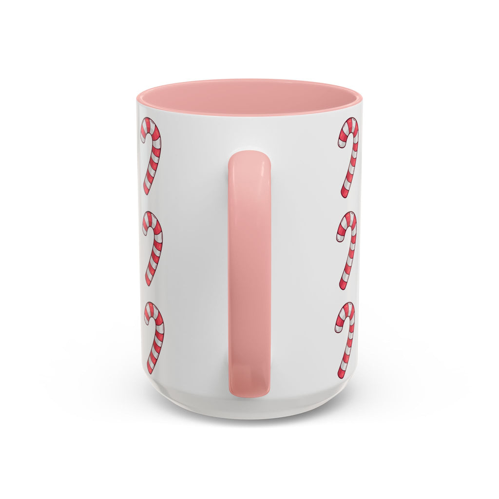 Candy Cane Pattern Accent Coffee Mug (11/15oz)