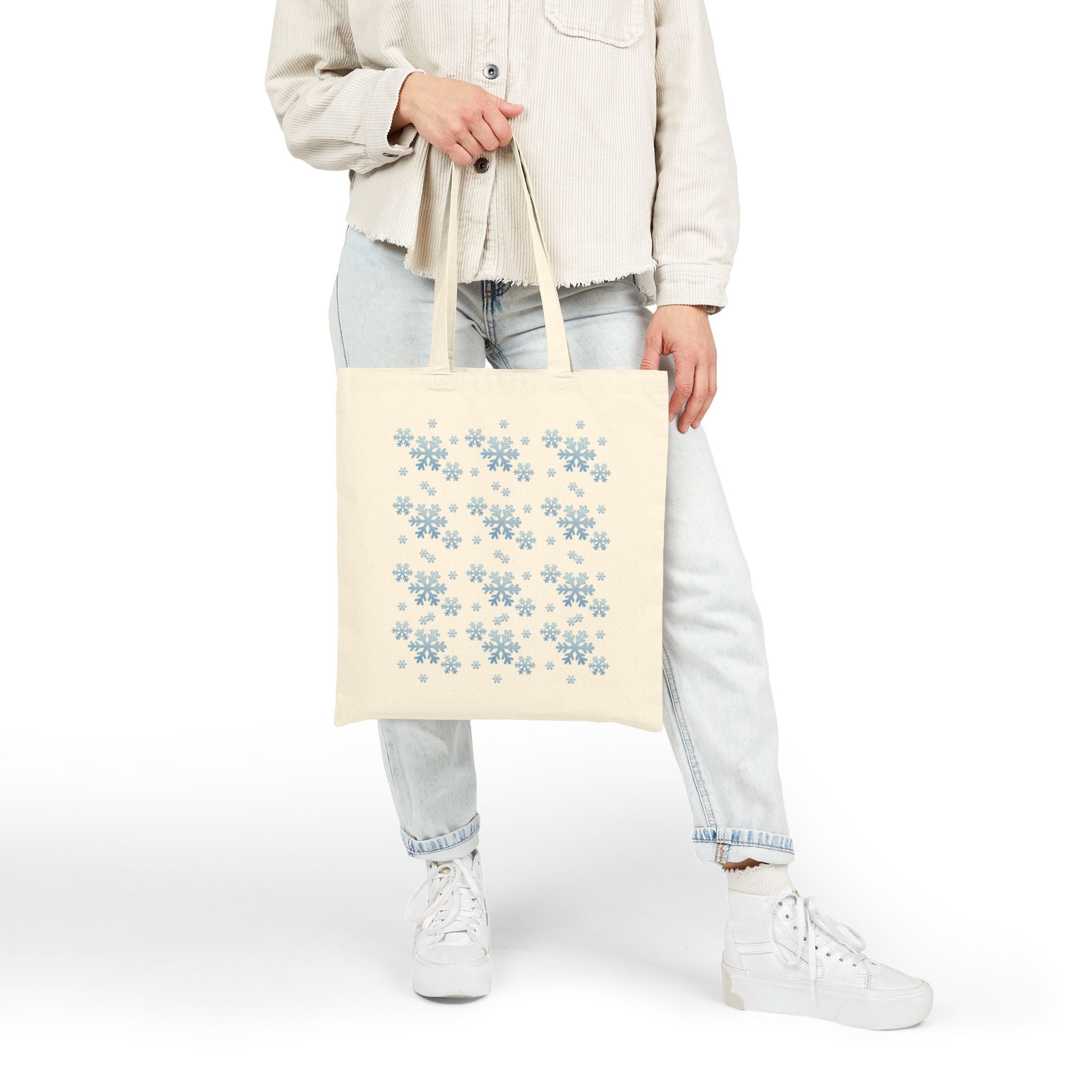 Snowflake Cotton Tote Bag
