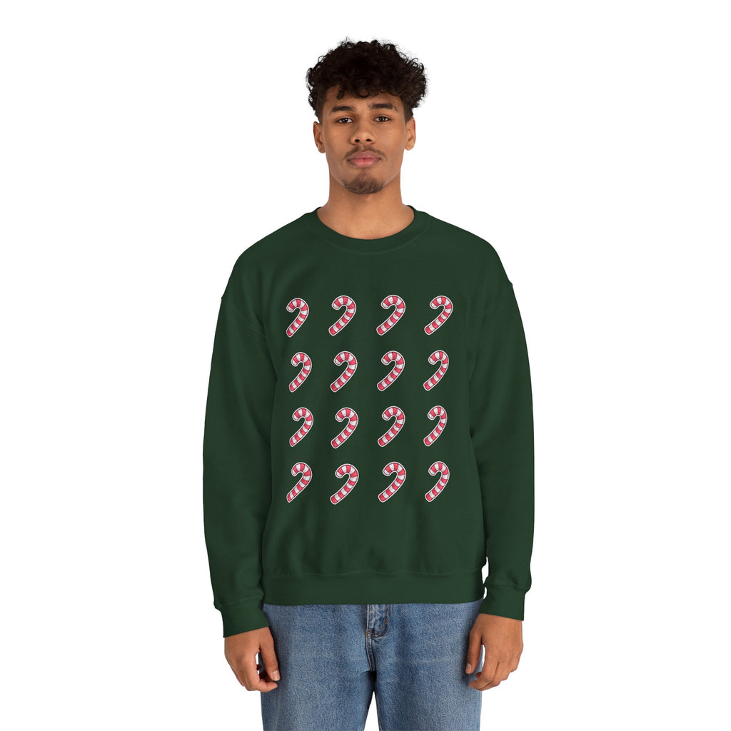 Candy Cane Pattern Crewneck Sweatshirt