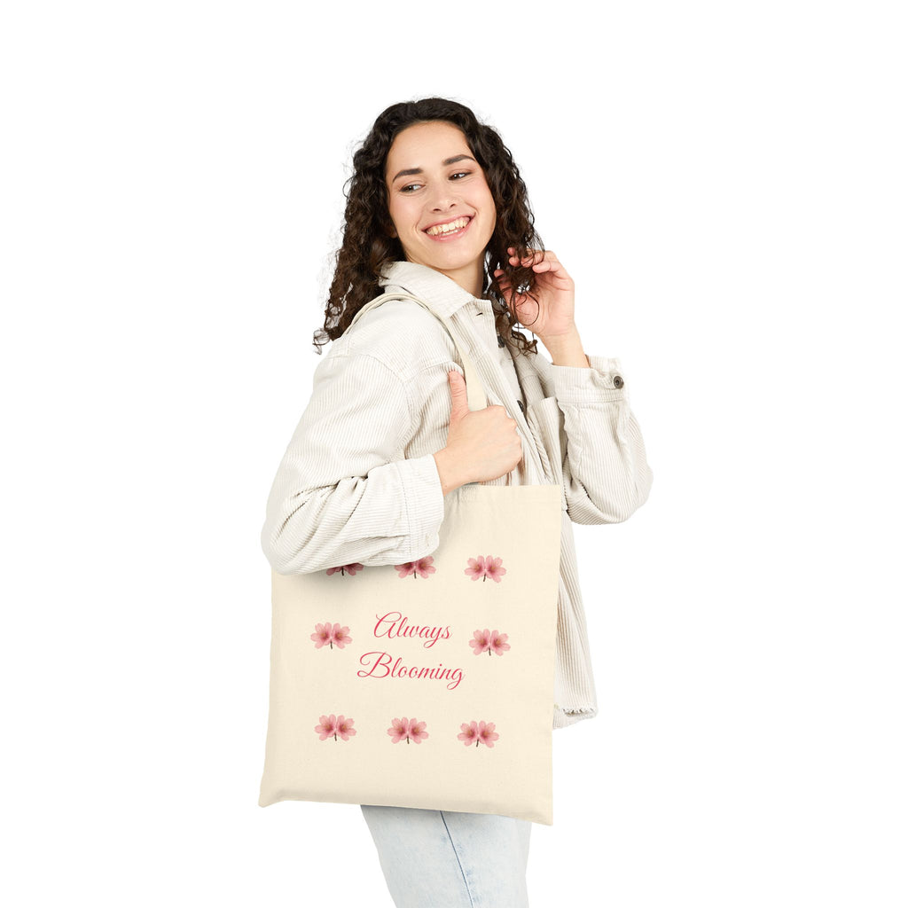 Always Blooming Floral Canvas Tote - Cute Tote Bag